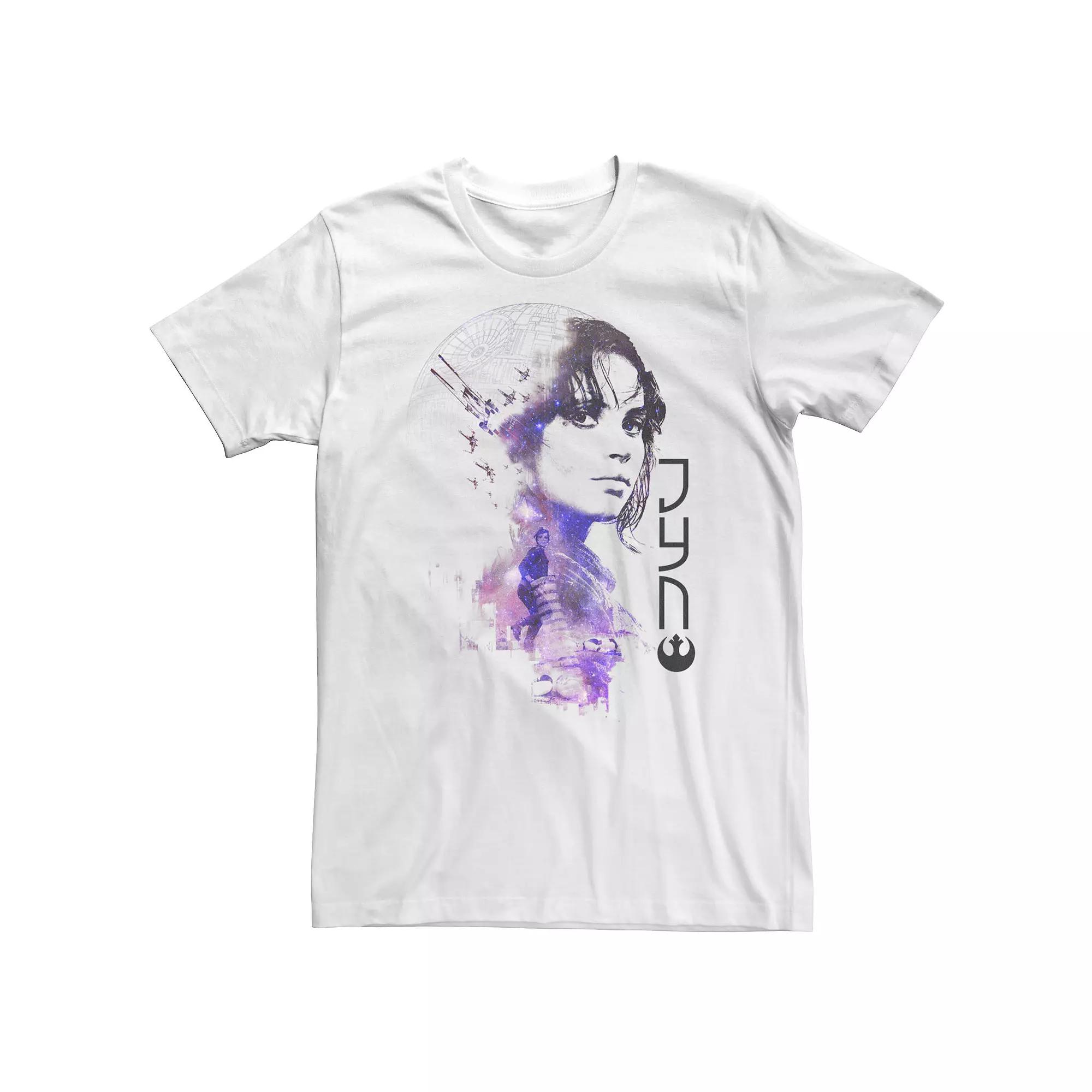 Big & Tall Star Wars Rogue One Jyn Fade Death Star Tee, Men's,  Product Image