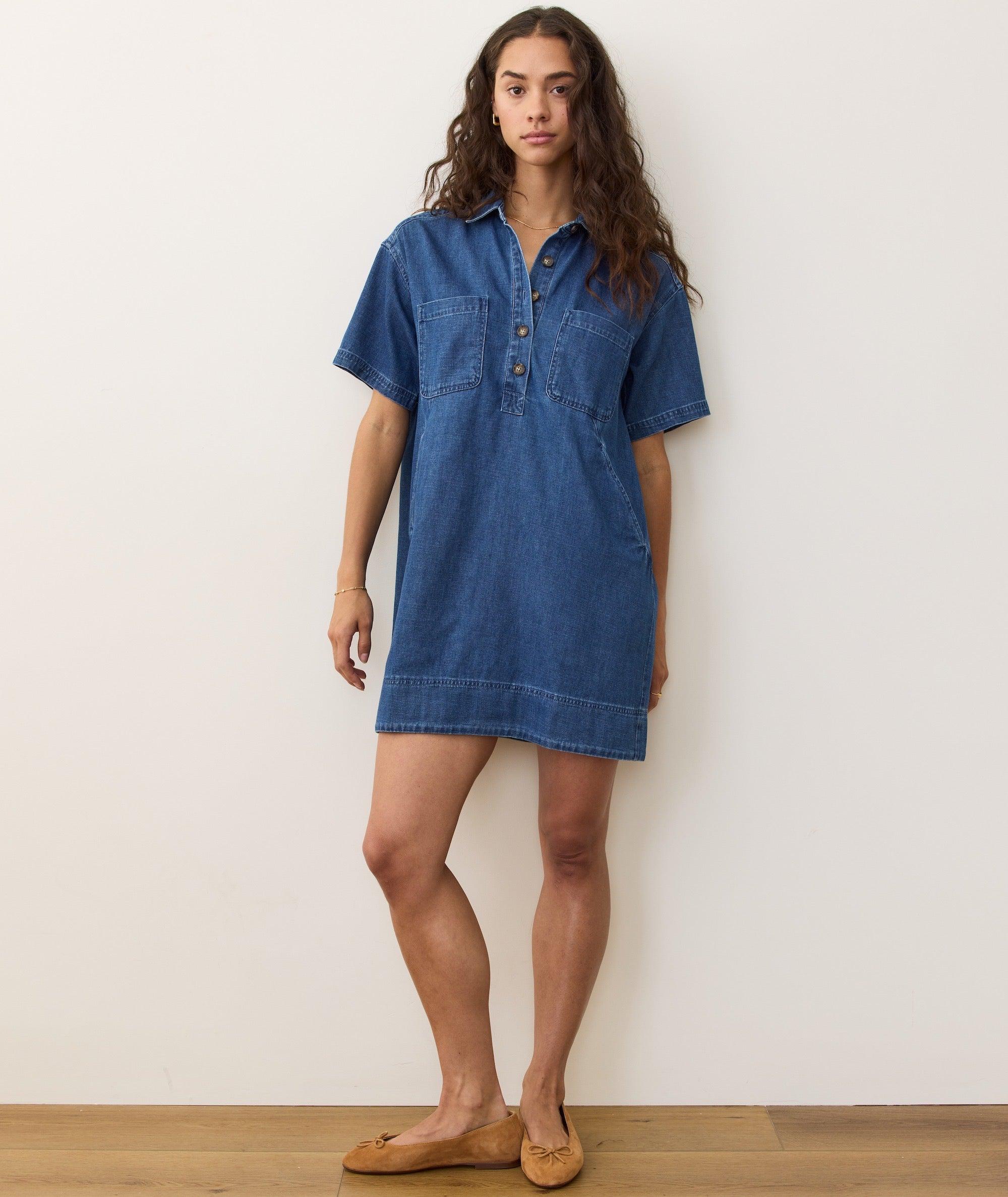 Liza Denim Mini Dress Product Image