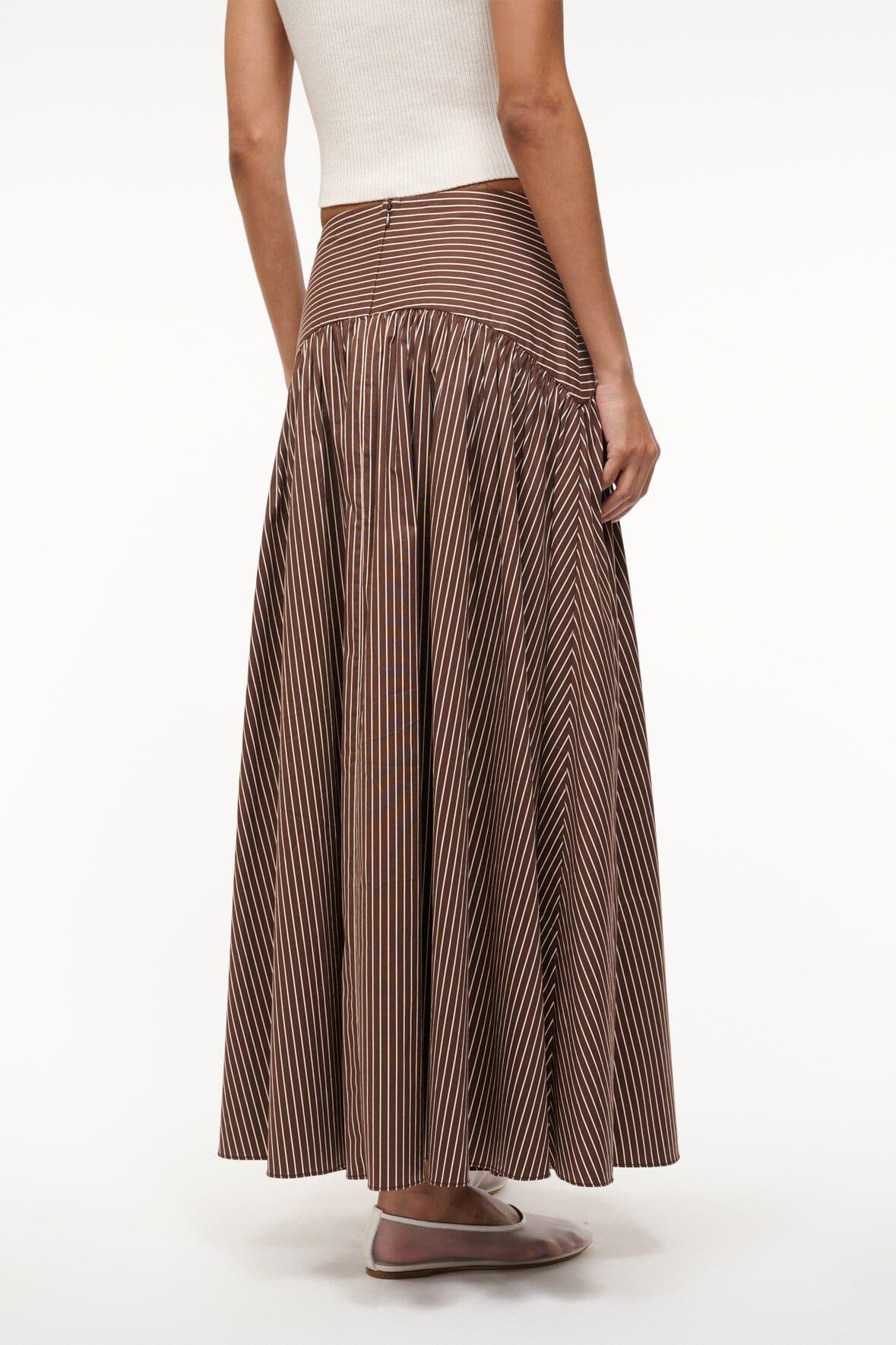 PROCIDA SKIRT | DARK OAK MICRO STRIPE Product Image