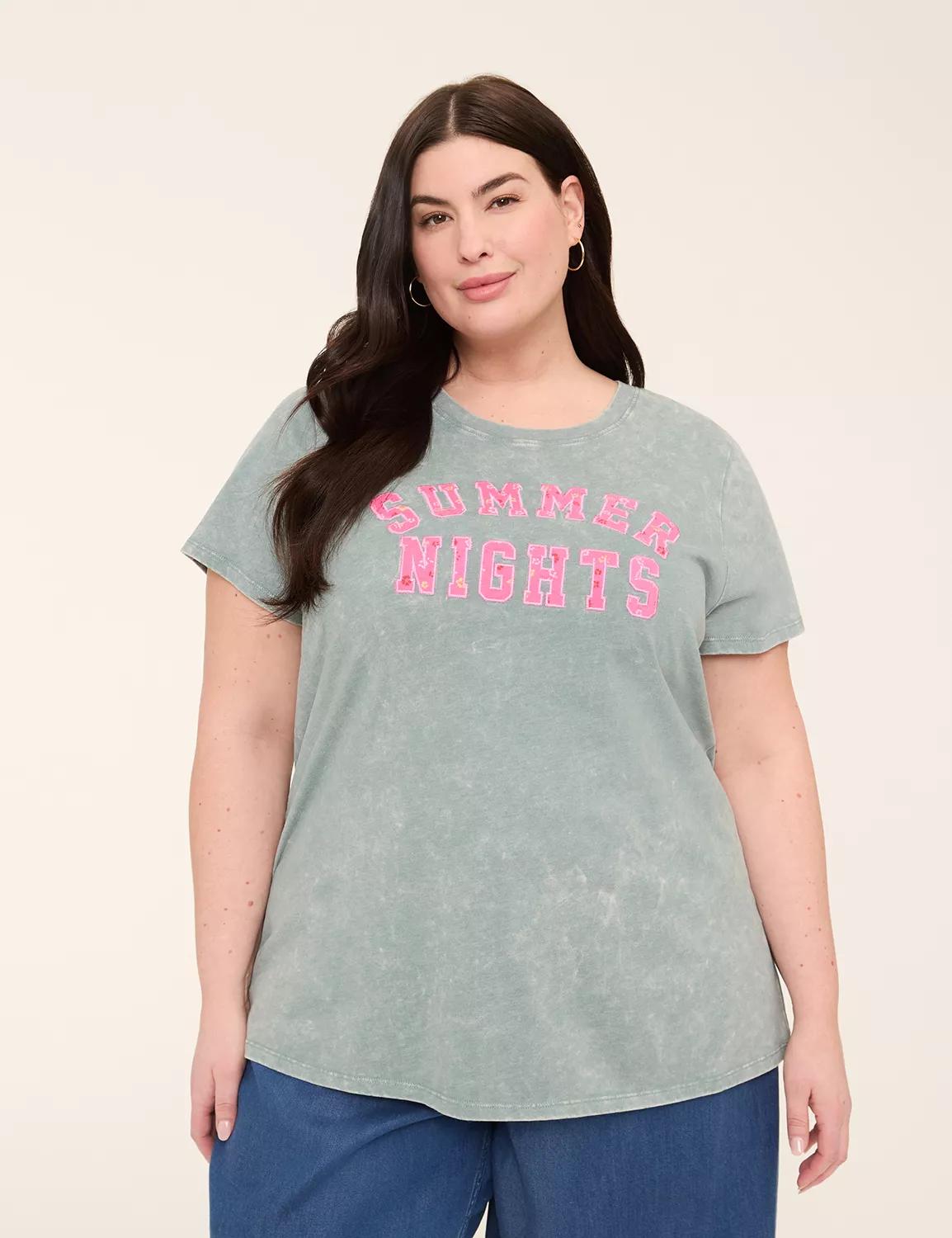 Textured Summer Nights Graphic Tee Product Image