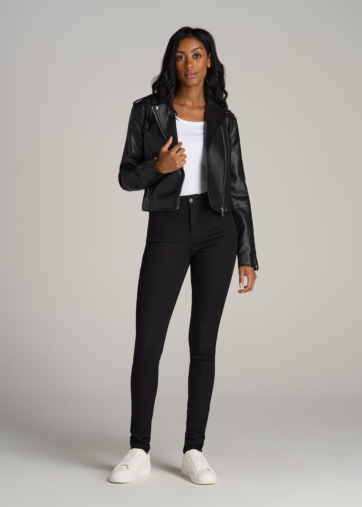 Georgia High-Rise Skinny Jeans for Tall Women in Black Female Product Image