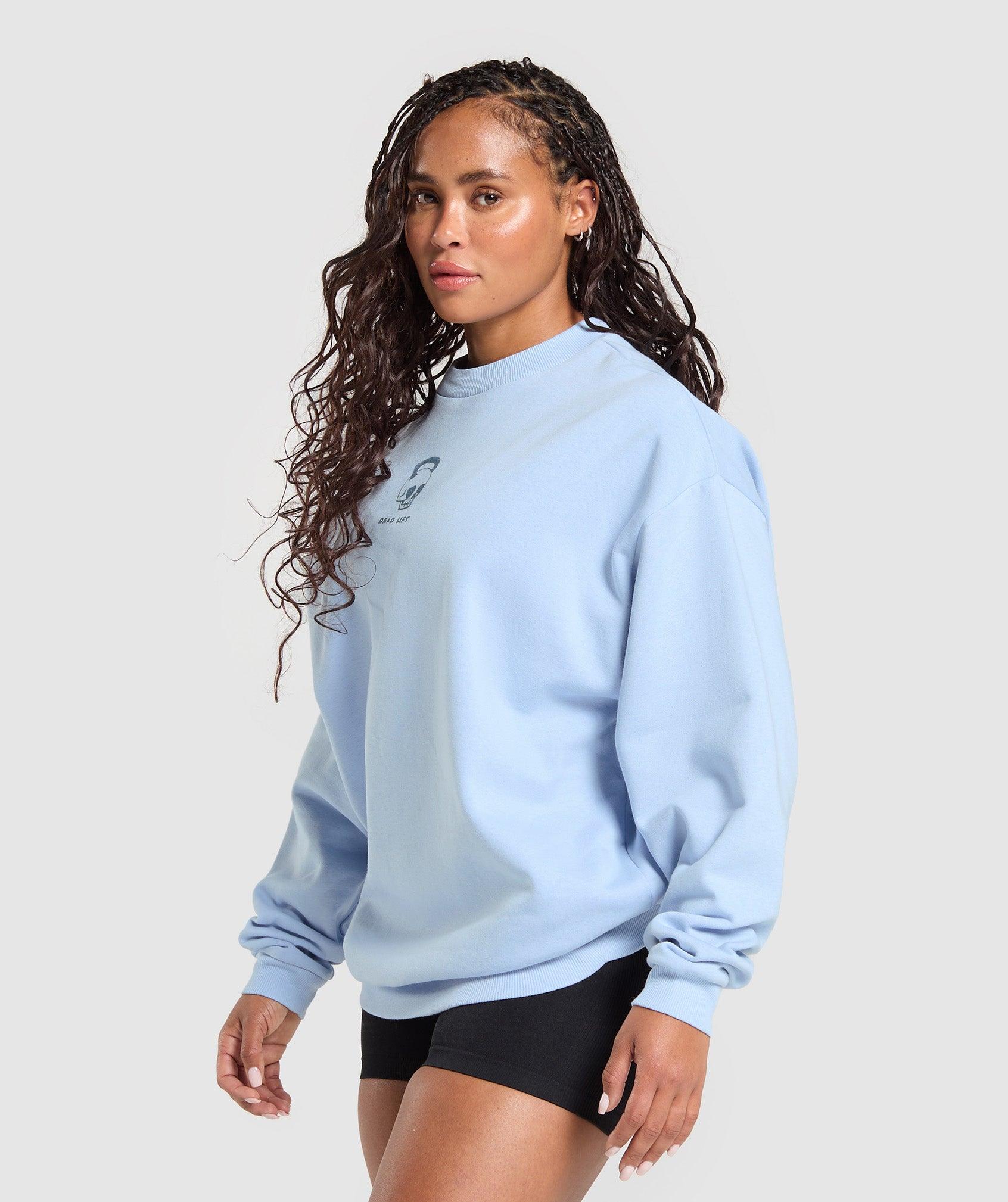 Gymshark Graphic Illustration Pullover - Gentle Blue Female Product Image