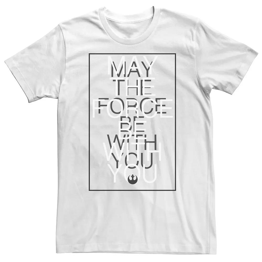 Big & Tall Star Wars May The Force Word Stack Tee, Men's,  Product Image