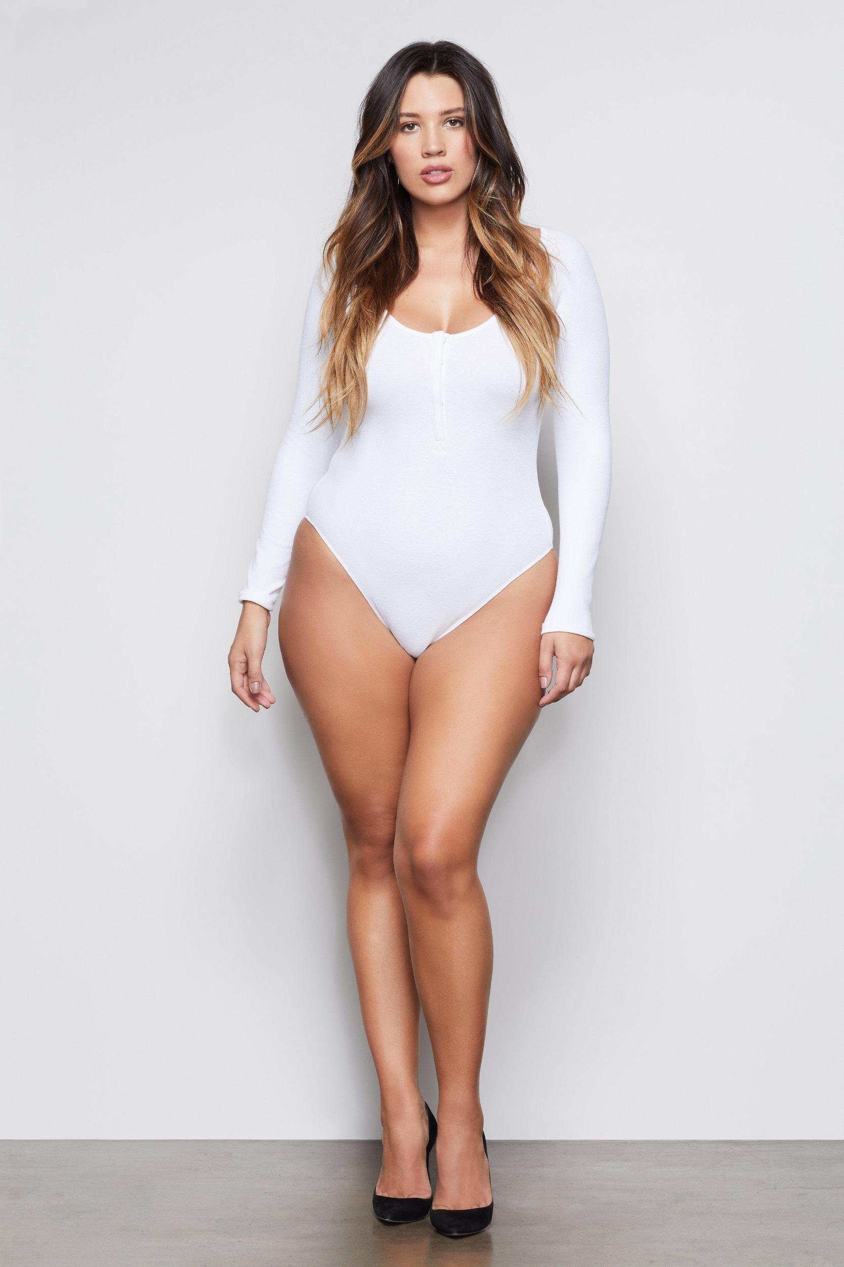 MICRO RIB COTTON BODYSUIT | WHITE001 Product Image