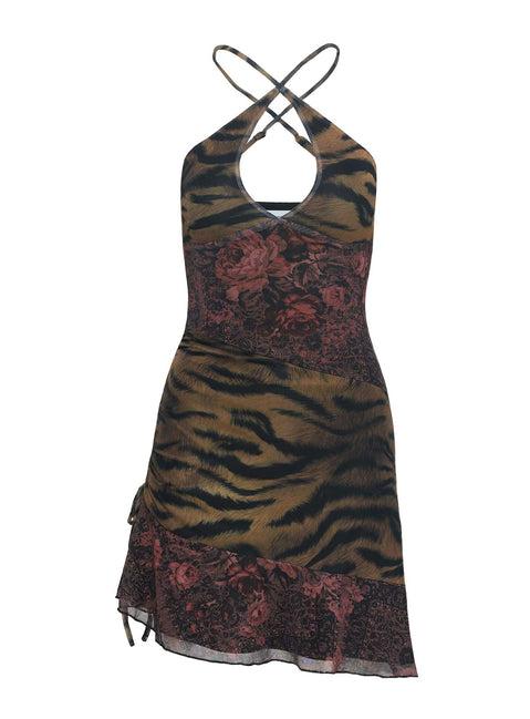 Syrefena Halter Mini Dress Multi Product Image