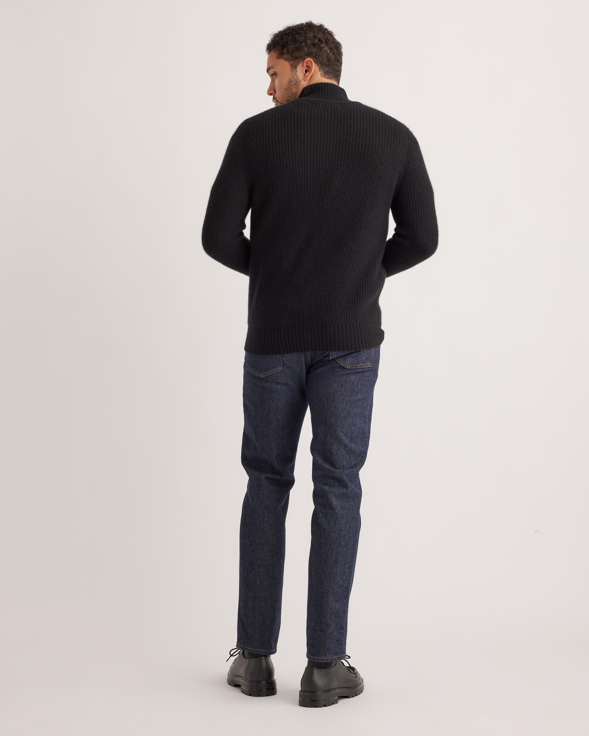 Quince | Men's Mongolian Cashmere Fisherman Full Zip Sweater Product Image
