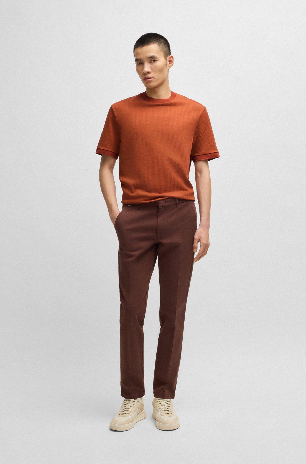 Regular-fit T-shirt in seersucker fabric Product Image