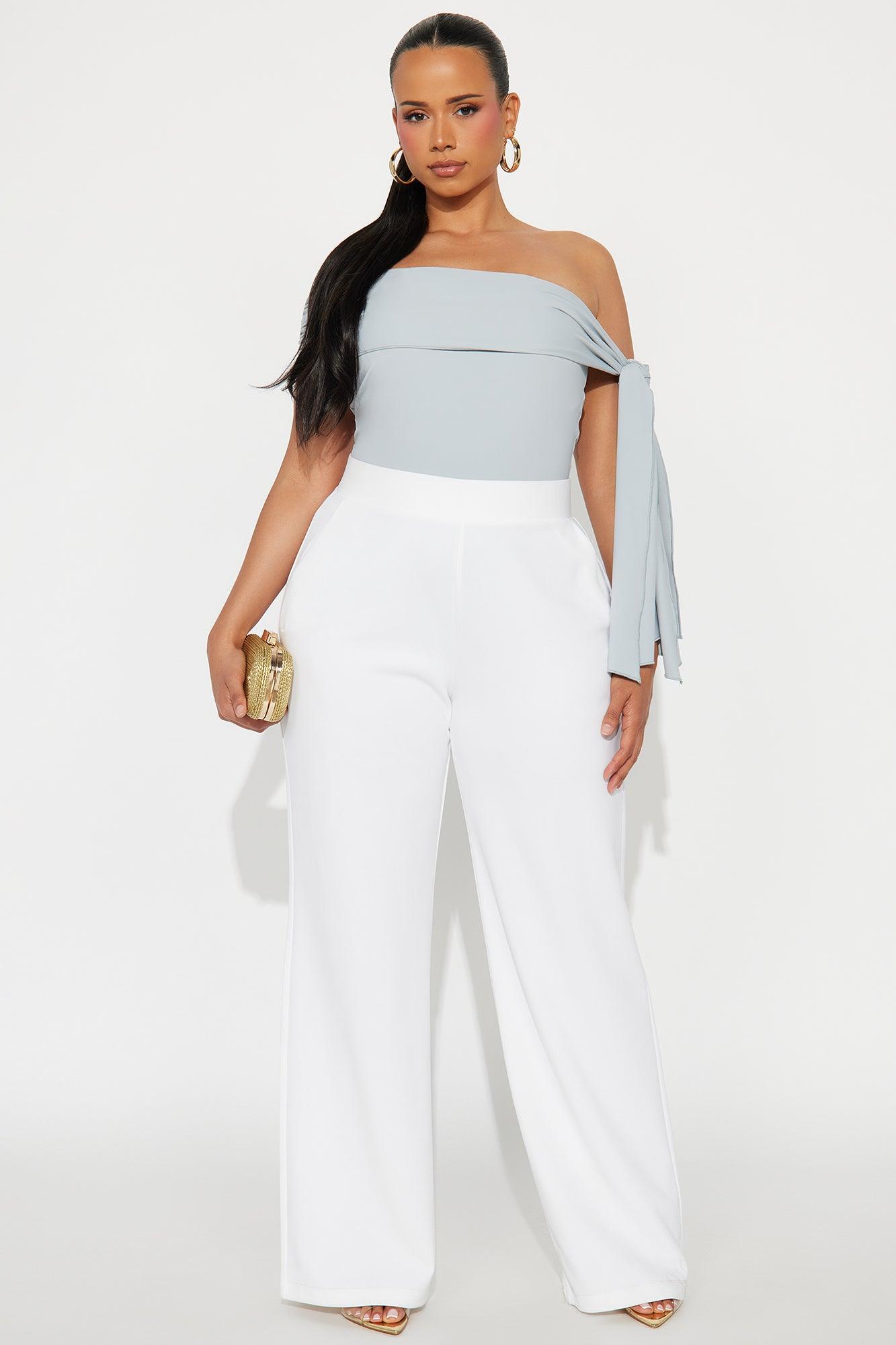 Refined Class Ruched Off Shoulder Bodysuit - Silver Female Product Image