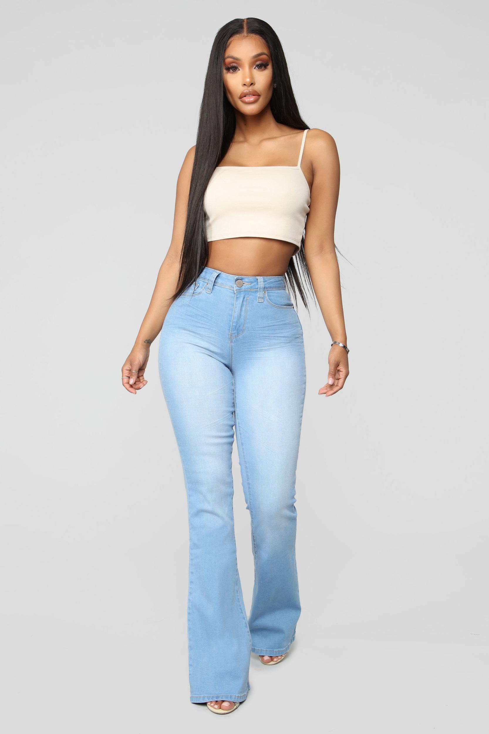 Jodie High Rise Flare Jeans - Light Blue Wash Product Image