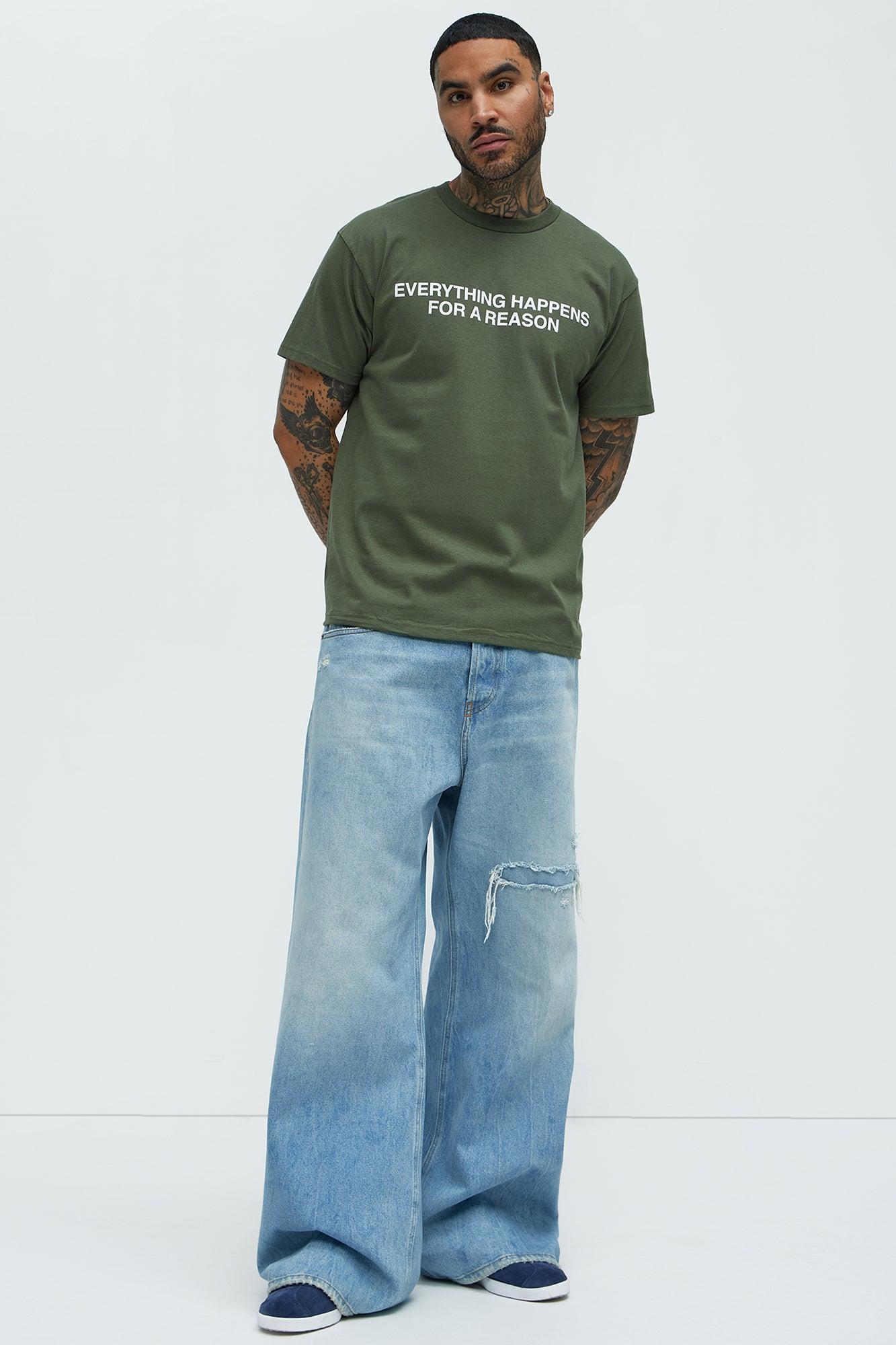 Everything Happens Short Sleeve Tee - Olive Product Image