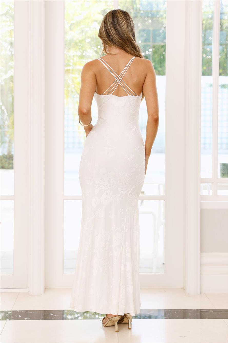 Nocturnal Luxe Maxi Dress White Product Image