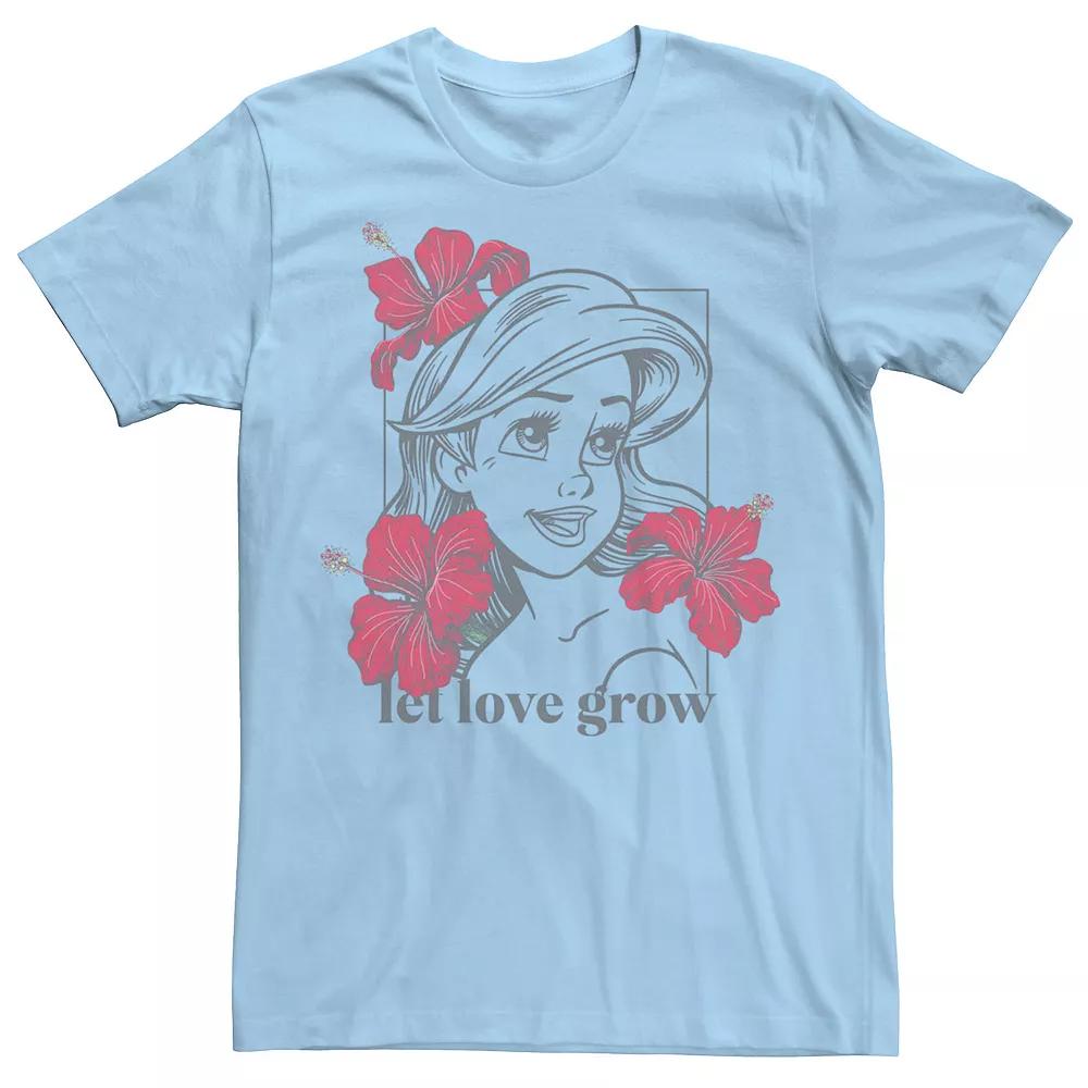Disney's The Little Mermaid Ariel Let Love Grow Floral Men's Tee,  Product Image