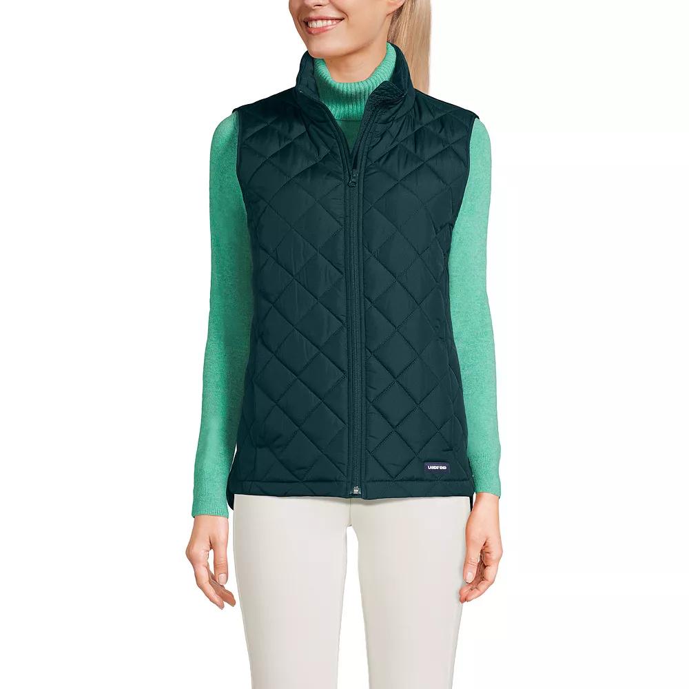 Petite Lands' End Insulated Vest, Women's, Size: Small Petite, Dark Green Green Product Image