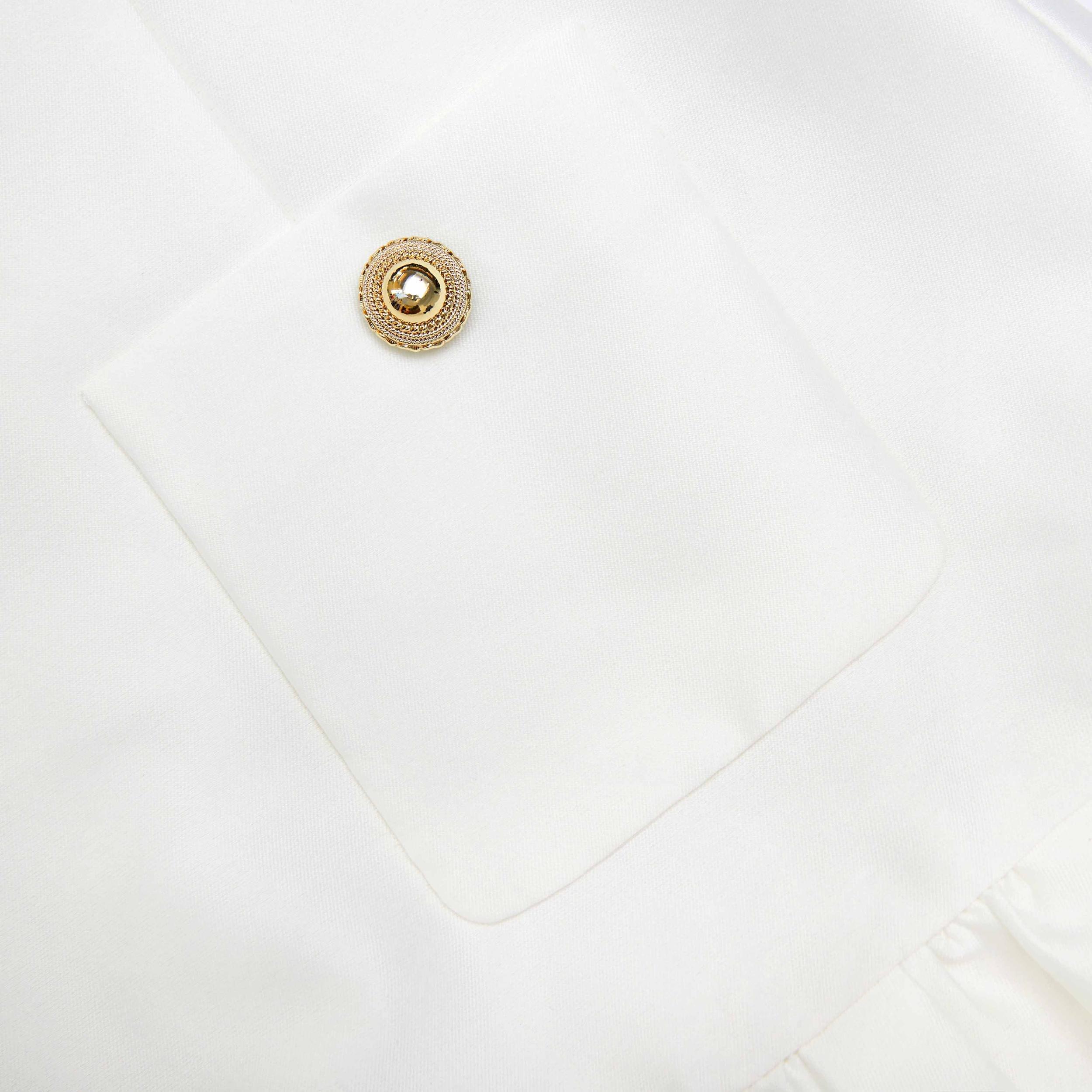 Cream Taffeta Mini Dress Product Image