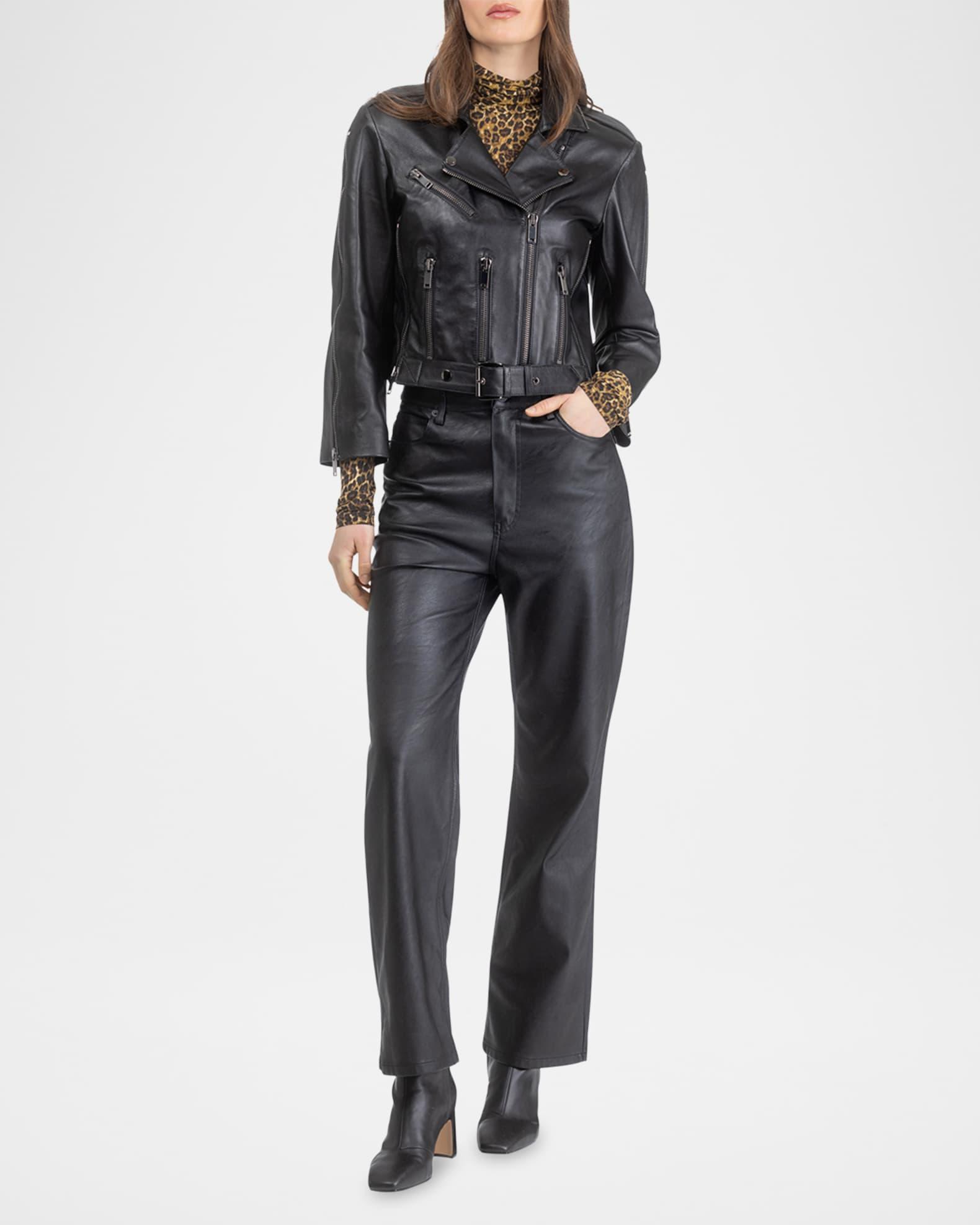 Select Leather Moto Jacket Product Image