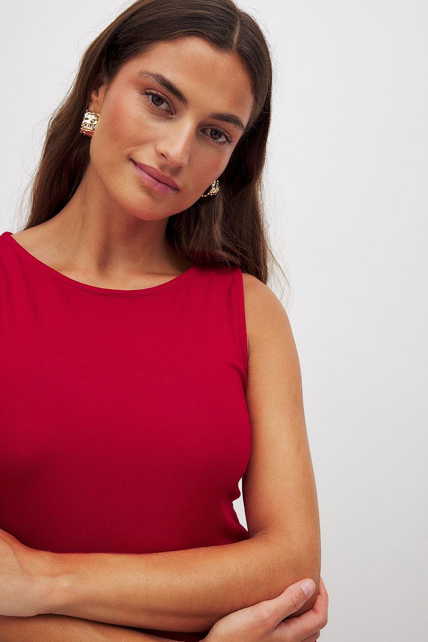 Sleeveless Flare Punto Dress Product Image