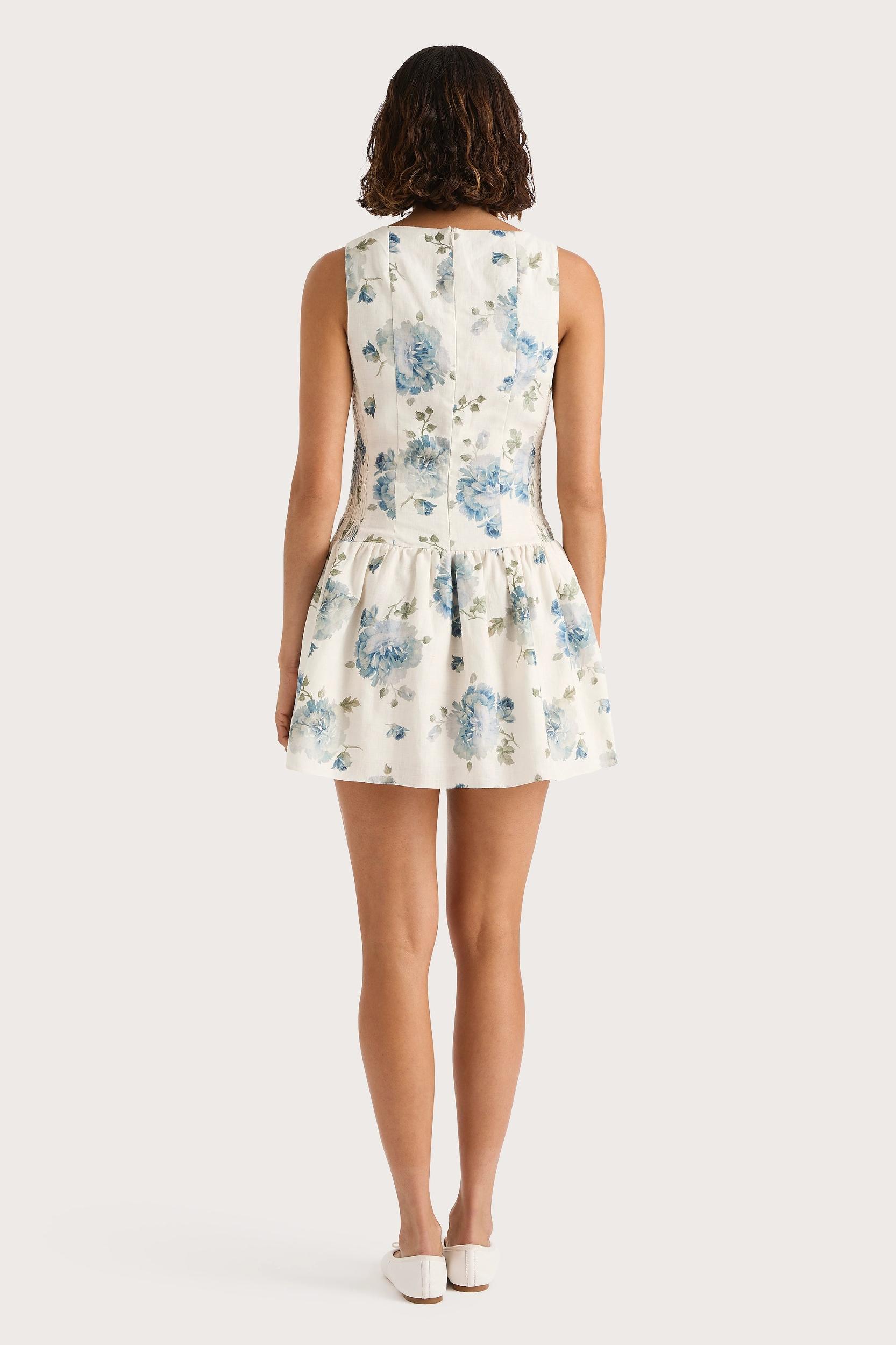 Blair Mini Dress Cecile Floral Pale Blue - Final Sale Product Image