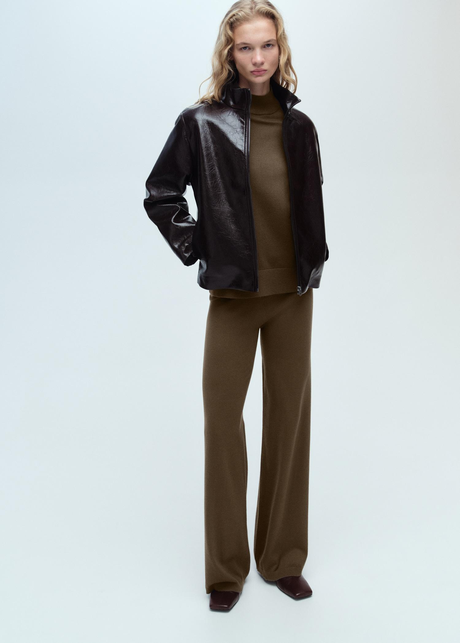 Perkins neck knitted sweater - Women | MANGO USA Product Image