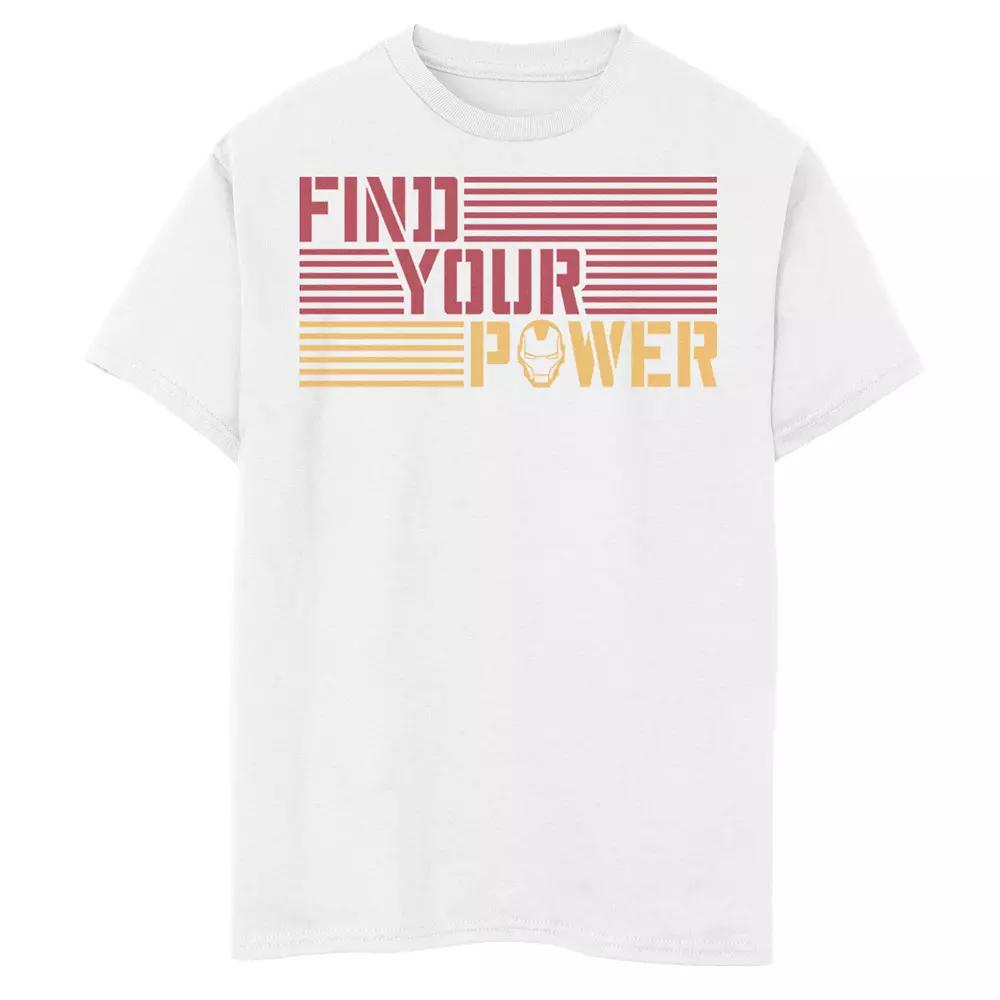 Boys 6-20 Marvel Iron Man Find Your Power Striped Text Graphic Tee, Boy's,  Product Image