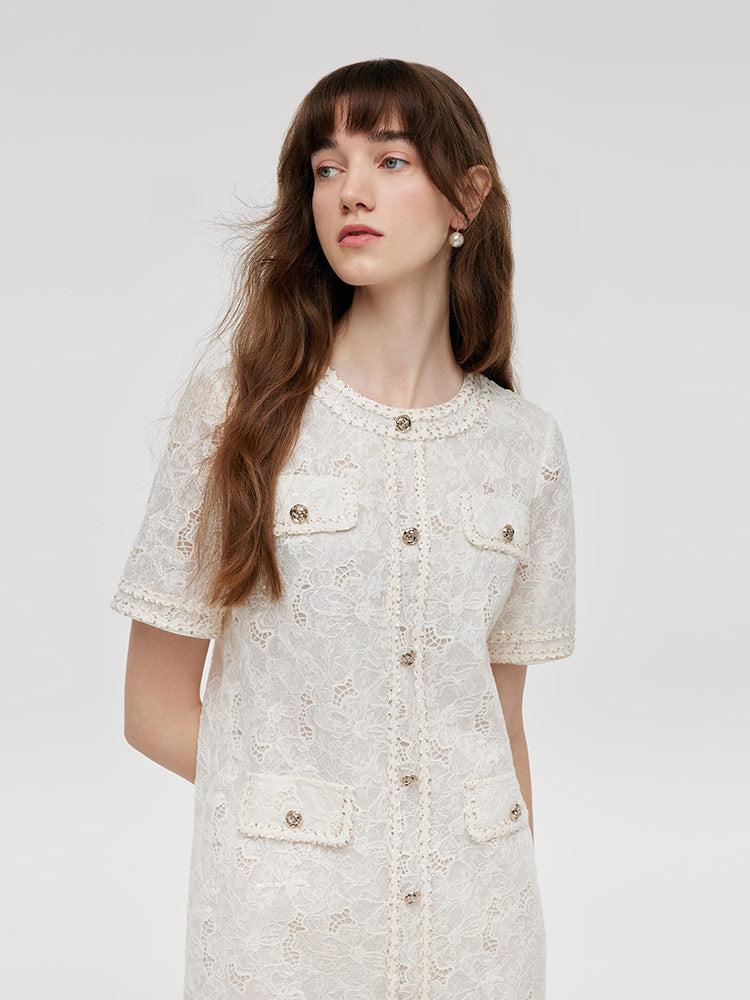 Lace Sequins Women Mini Dress Product Image