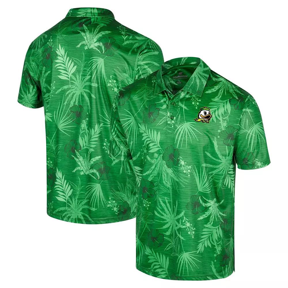 Men's Colosseum Green Oregon Ducks Big & Tall Palms Polo, Size: 5XB Product Image