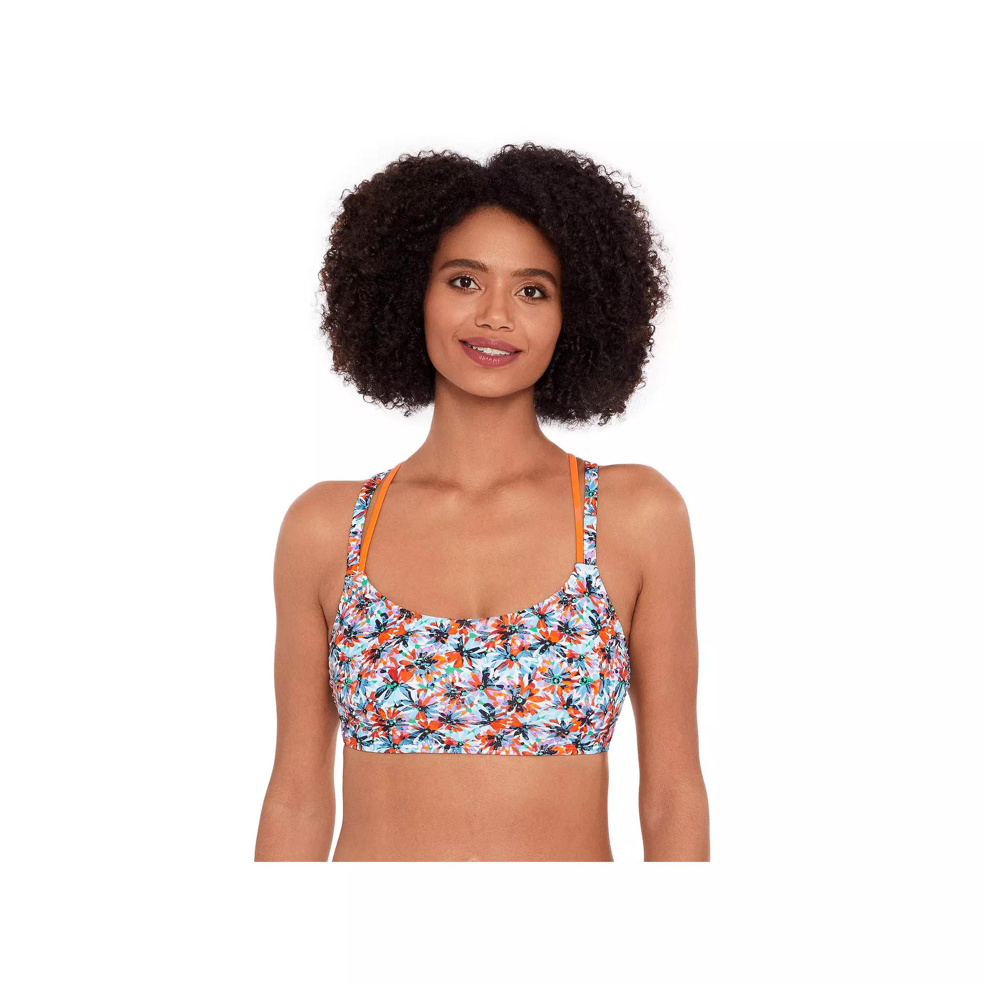 Women's Eco Beach Scoopneck Hook Back Bikini Top, Size: Large, Dawn Patrol Daisy Product Image