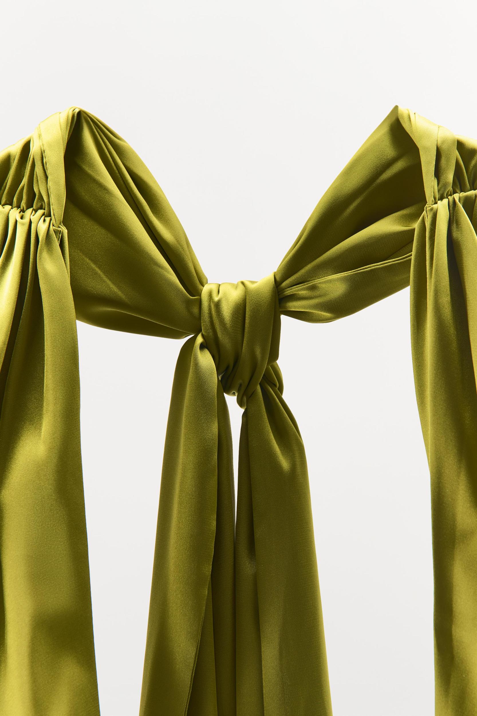 HALTER SATIN EFFECT HANDKERCHIEF TOP Product Image