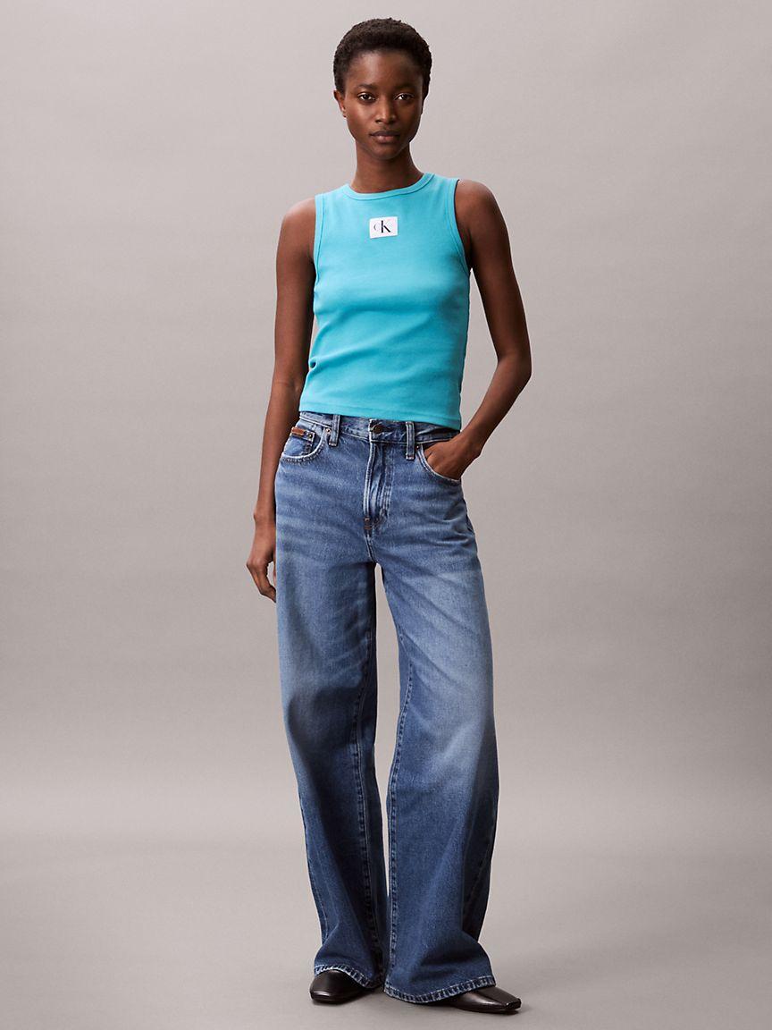 Cotton Stretch Ribbed Tank Top  Product Image