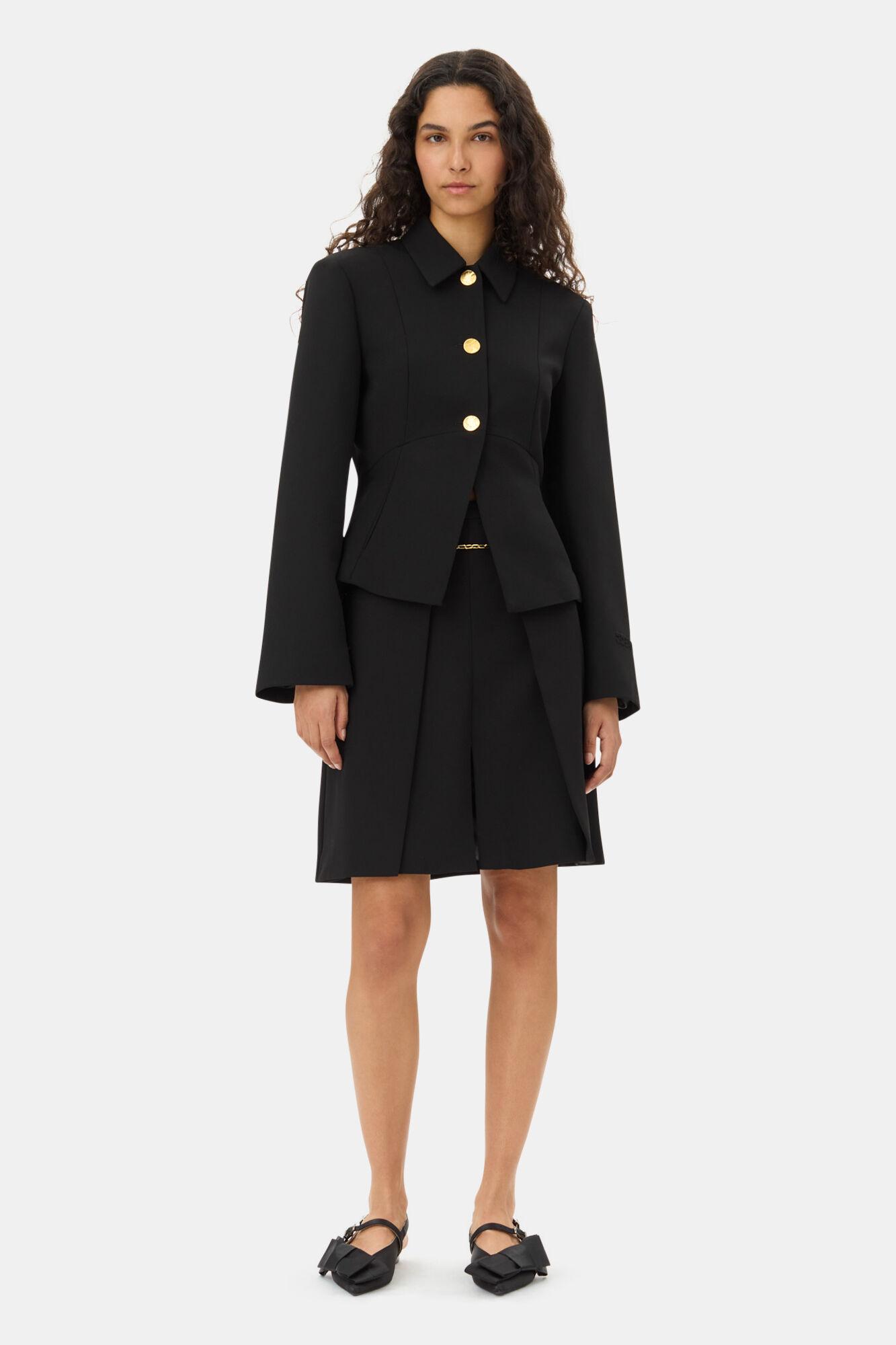 Black Light Twill Suiting Blazer Product Image