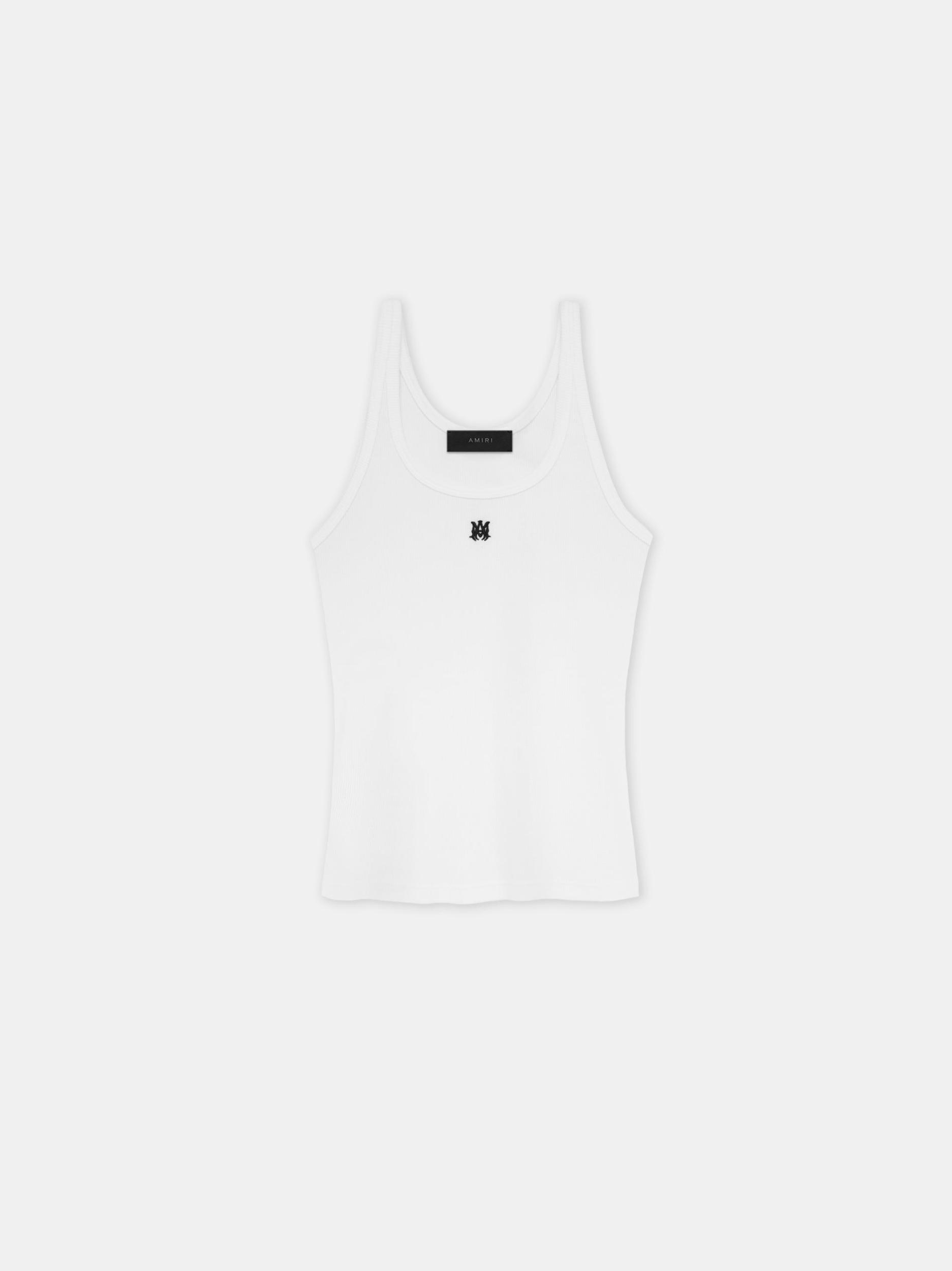 WOMEN - WOMEN'S MA EMBROIDERED RIBBED TANK - White Female Product Image