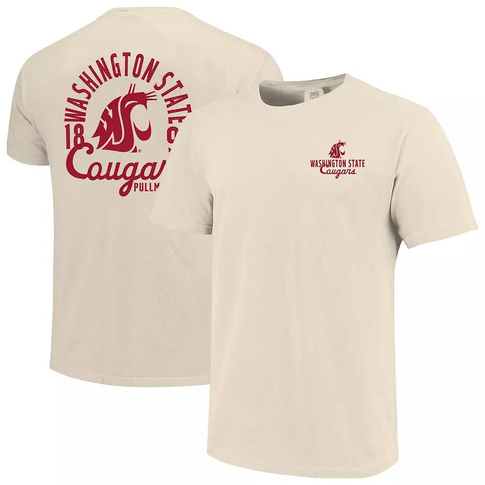 Men's Cream Washington State Cougars Comfort Colors Mascot Overlay T-Shirt, Size: 2XL, Wsc Beige Product Image