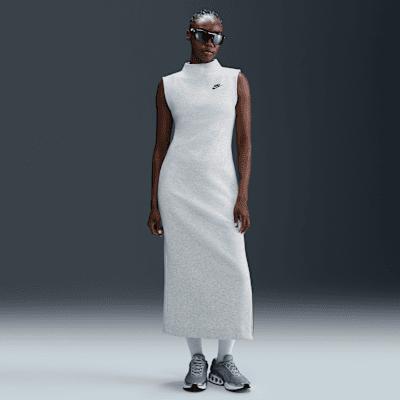 Womens Nike Sportswear Tech Fleece Slim Maxi Tank Top Dress | HJ1385-010 Product Image