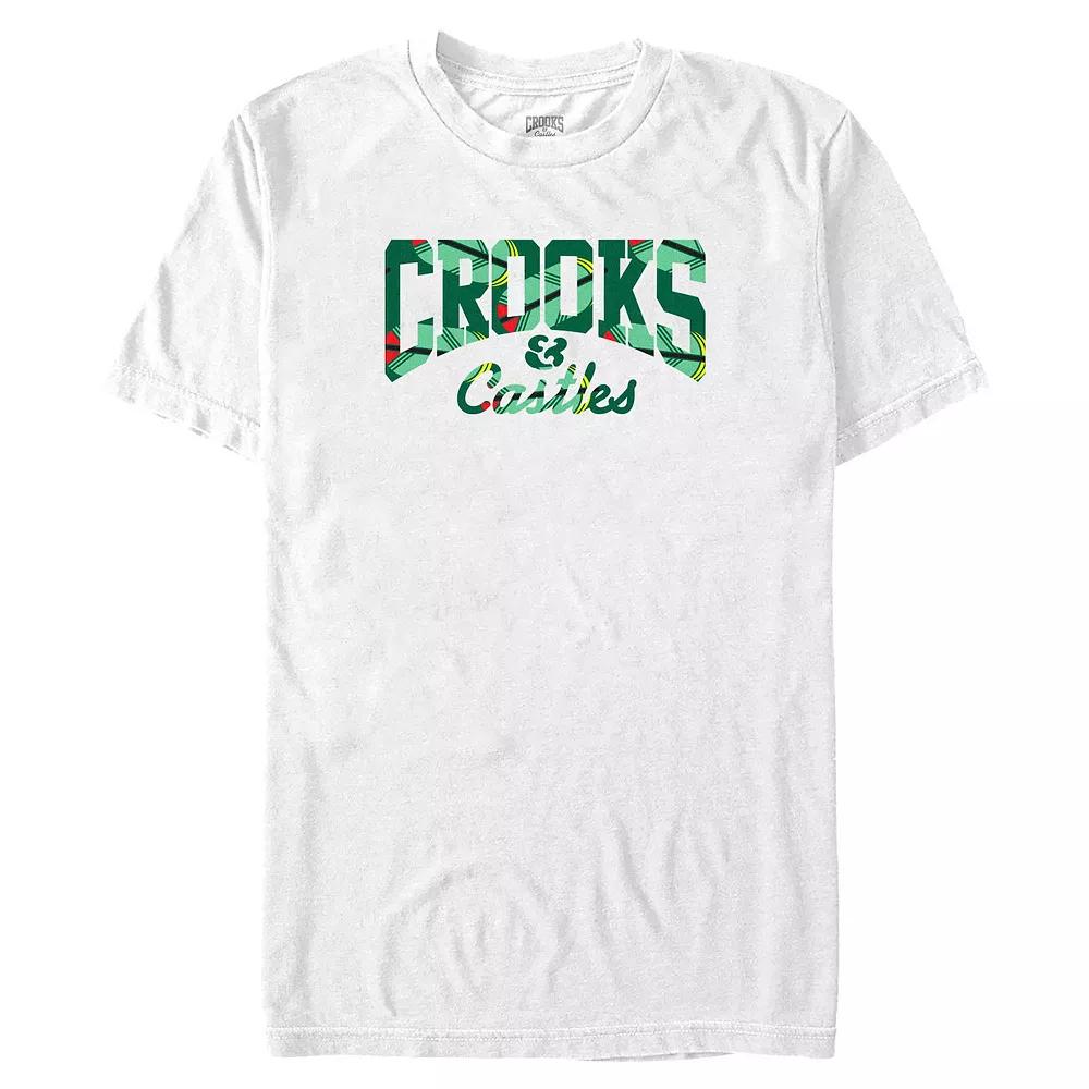 Men's Crooks & Castles Green Tropical Print  Graphic T-Shirt Product Image