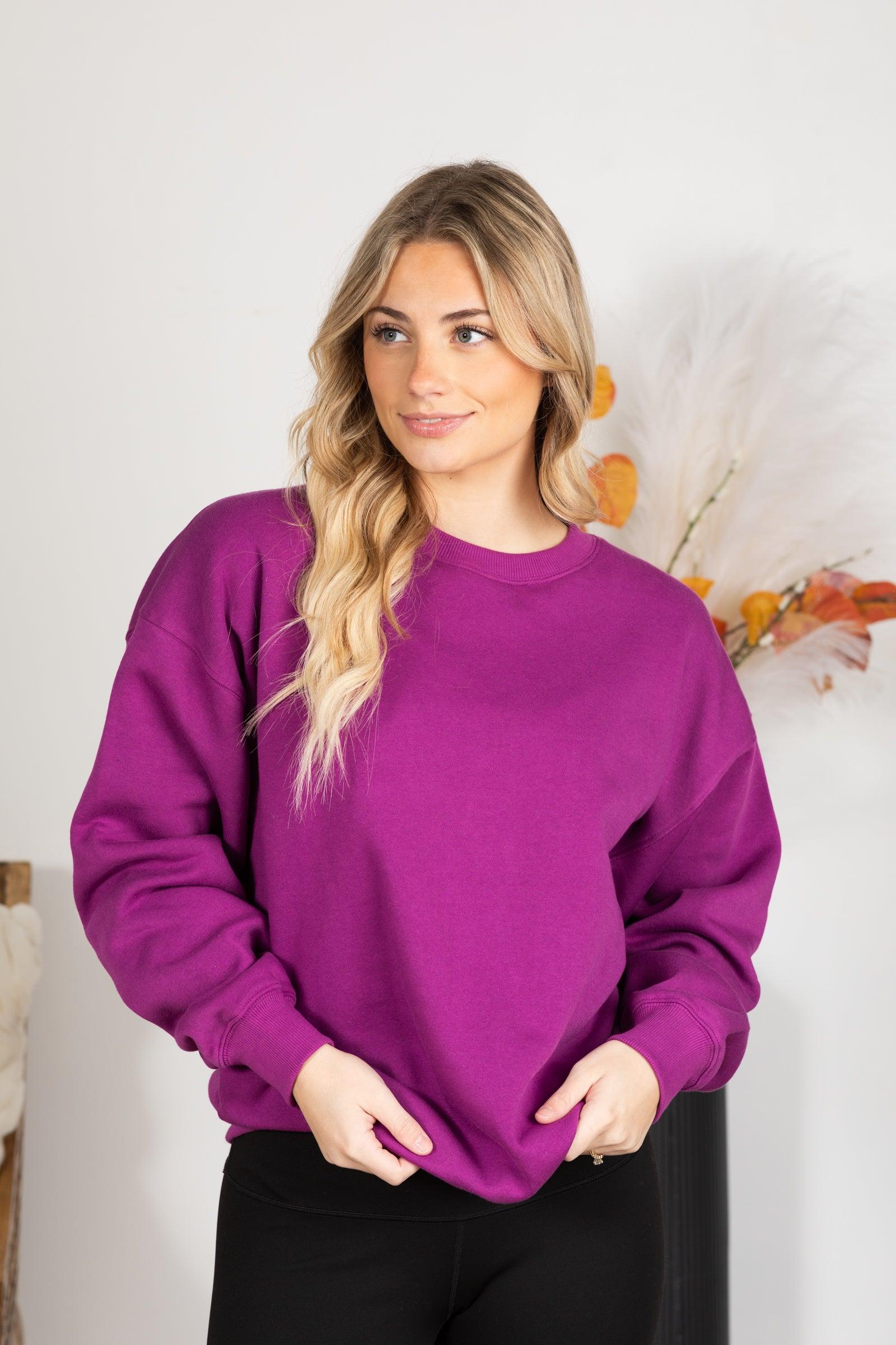 Fleece Round Neck Sweatshirt Product Image