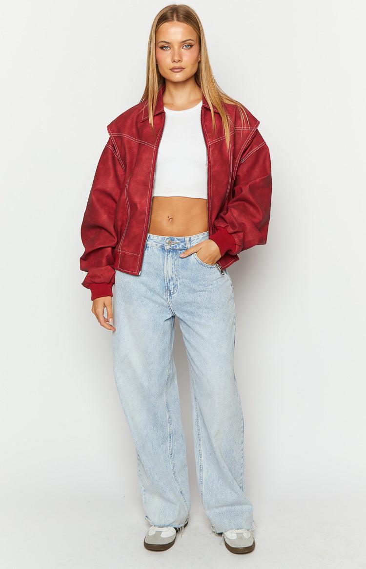 Lioness Vista Crimson Bomber Jacket Product Image