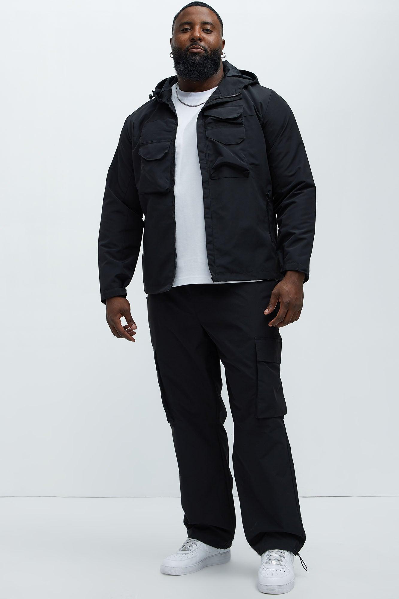 Centered 4 Pocket Anorak Jacket - Black Product Image