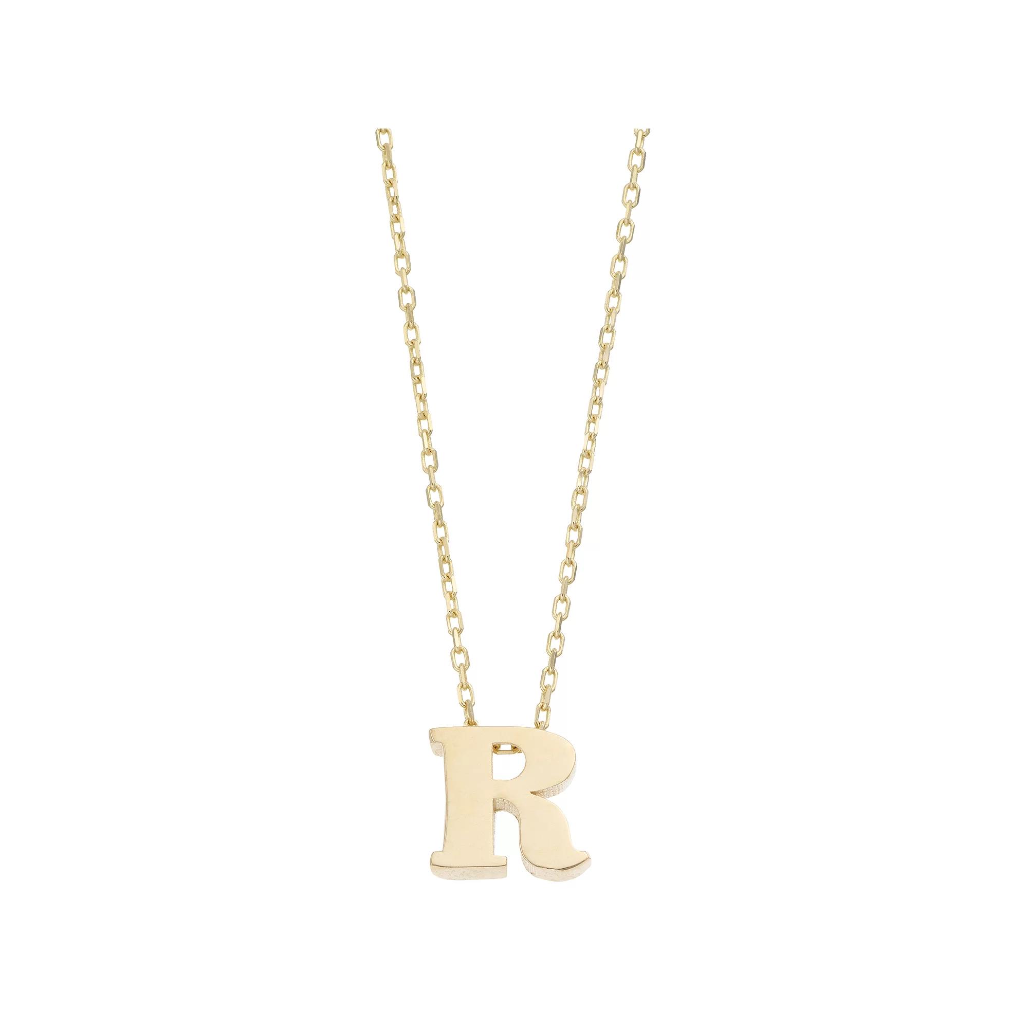 Au Naturale 14k Gold Initial Pendant Necklace, Women's,  Product Image