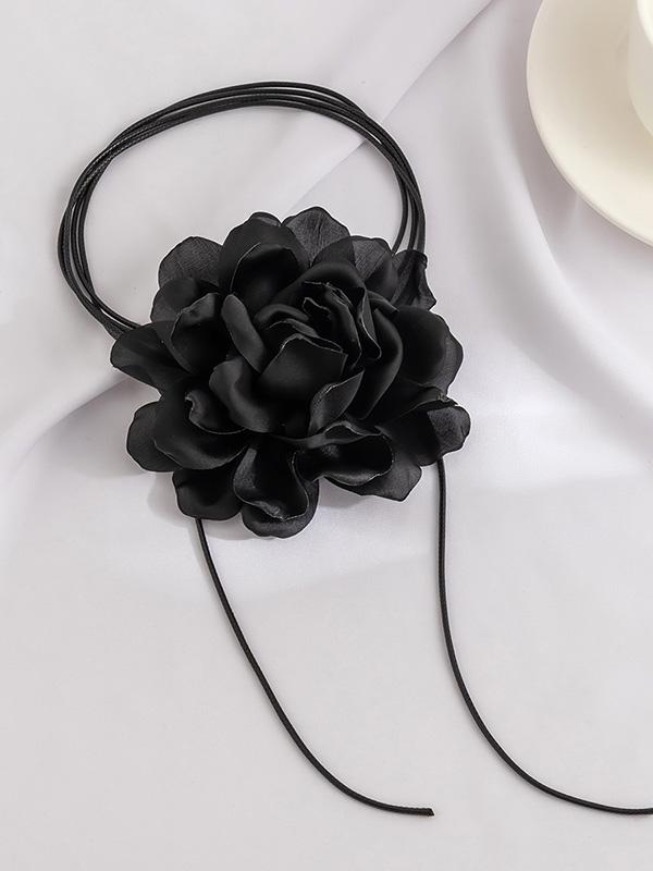 Flower Shape Lace-Up Dainty Necklace Accessories Product Image