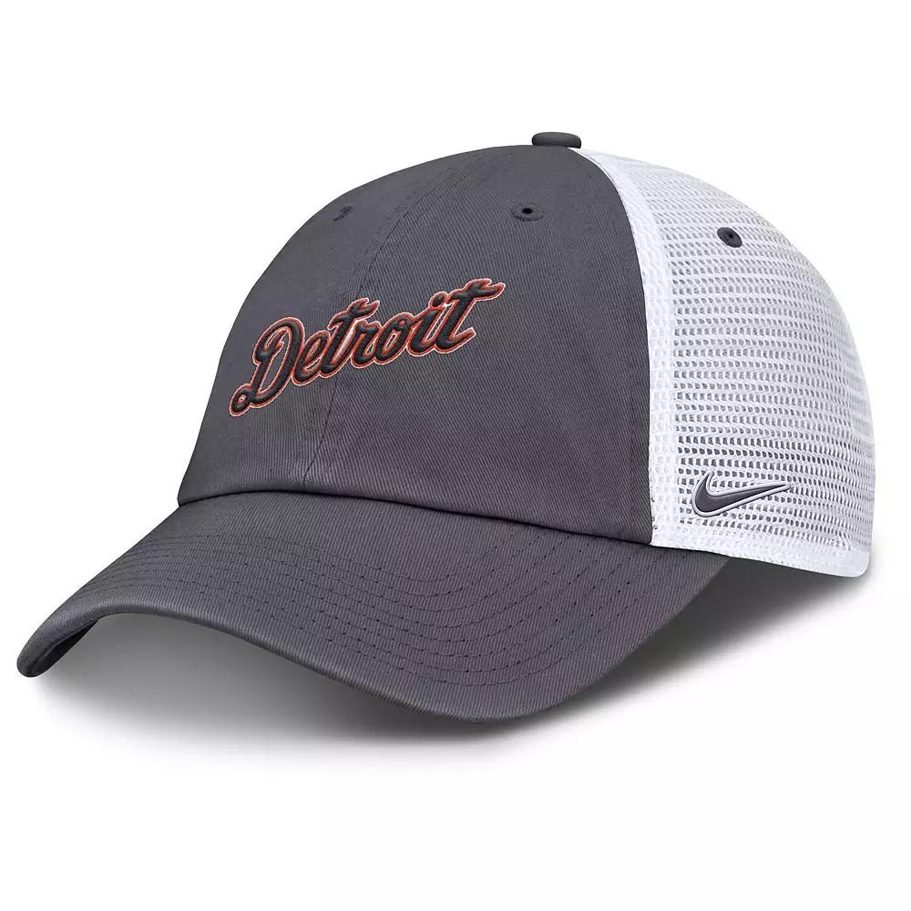 Men's Nike Gray Chicago Cubs Wordmark Club Adjustable Trucker Hat,  Product Image