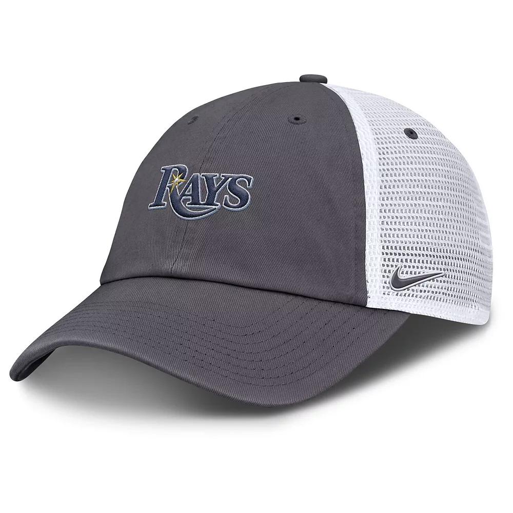 Men's Nike Gray New York Yankees Wordmark Club Adjustable Trucker Hat,  Product Image