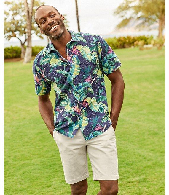 Tommy Bahama Flat Front Straight Fit Stretch Sateen 10#double; Inseam Boracay Shorts Product Image