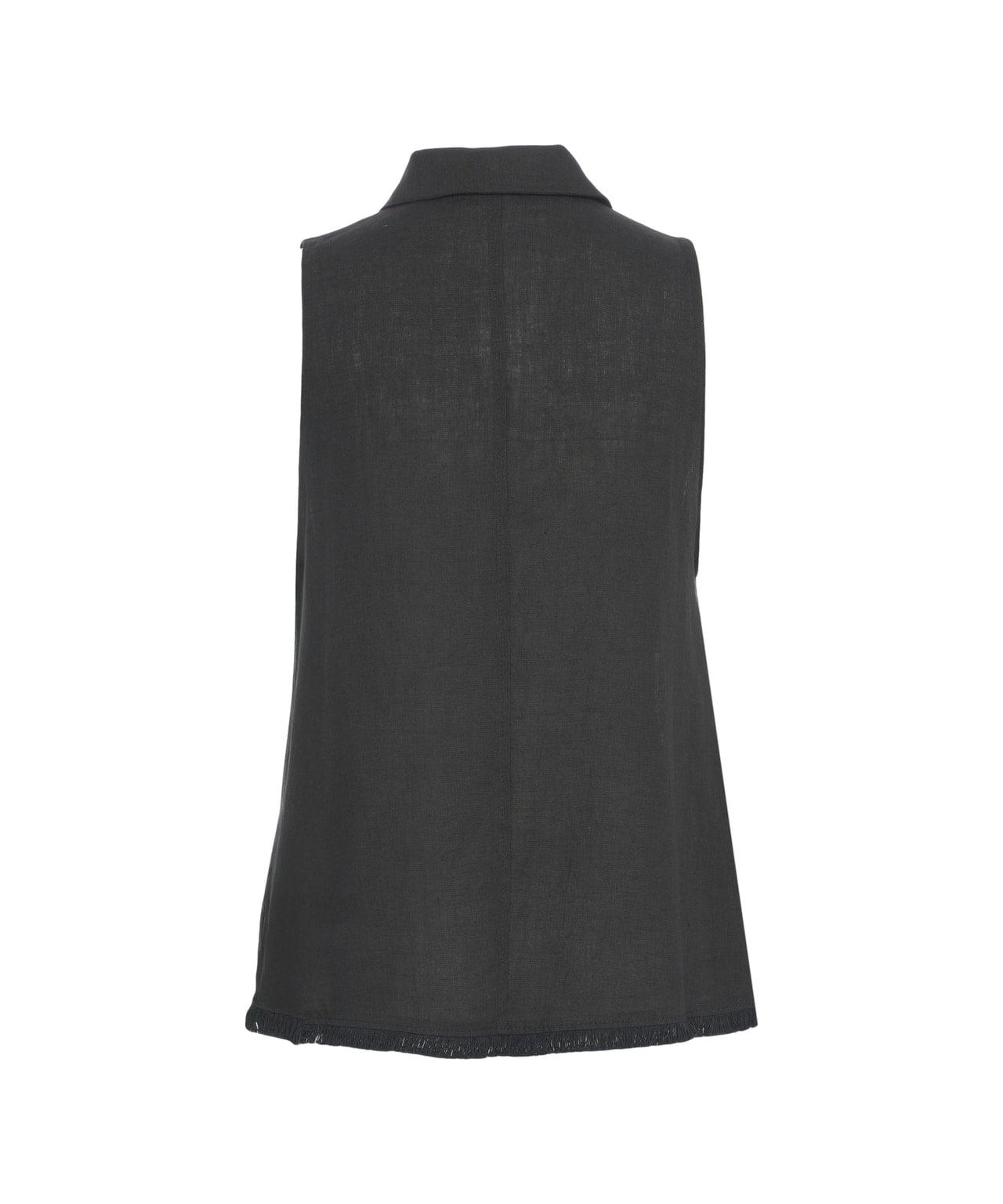 Linen sleeveless blouse Product Image