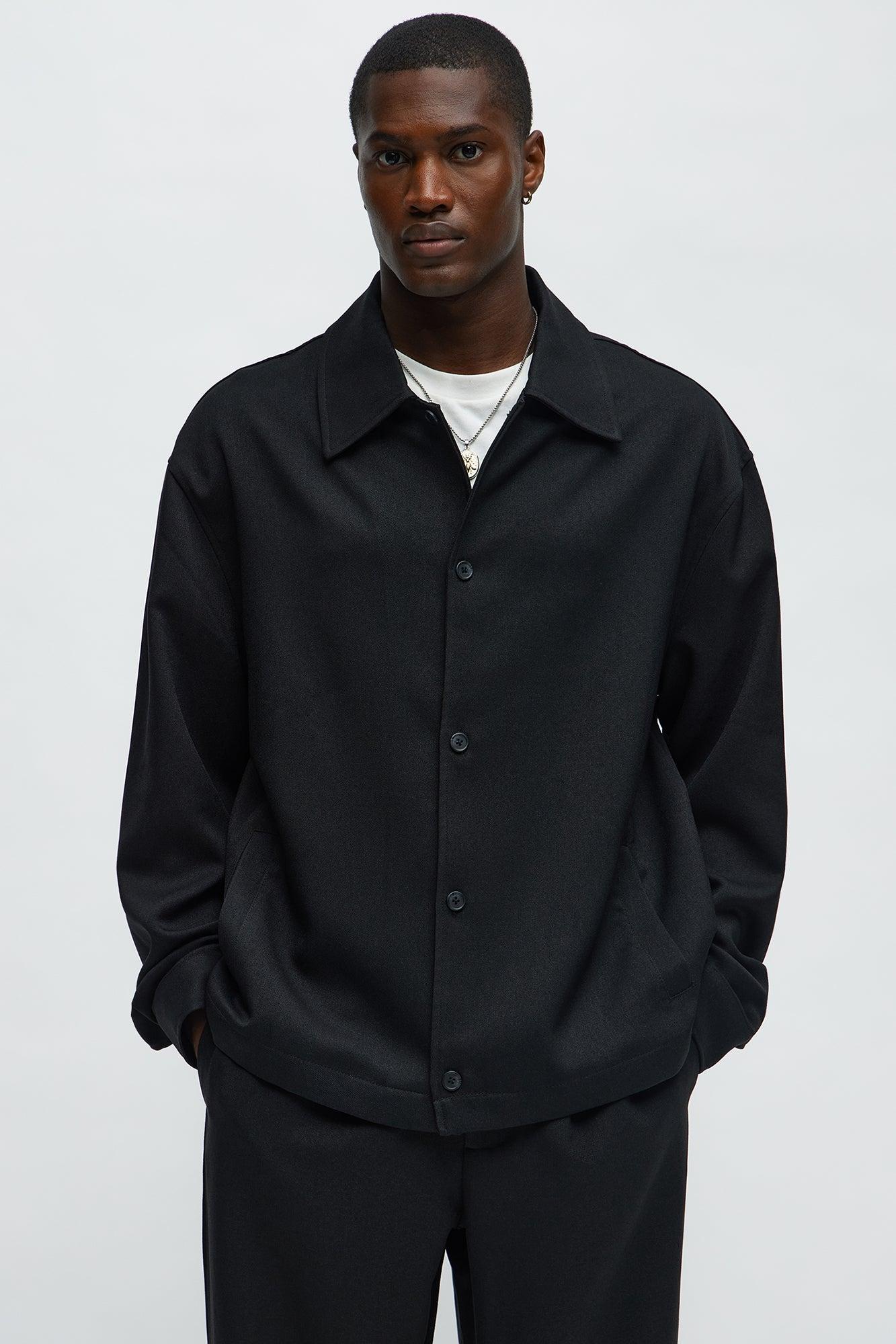Relaxed Mara Overshirt - Black Male Product Image