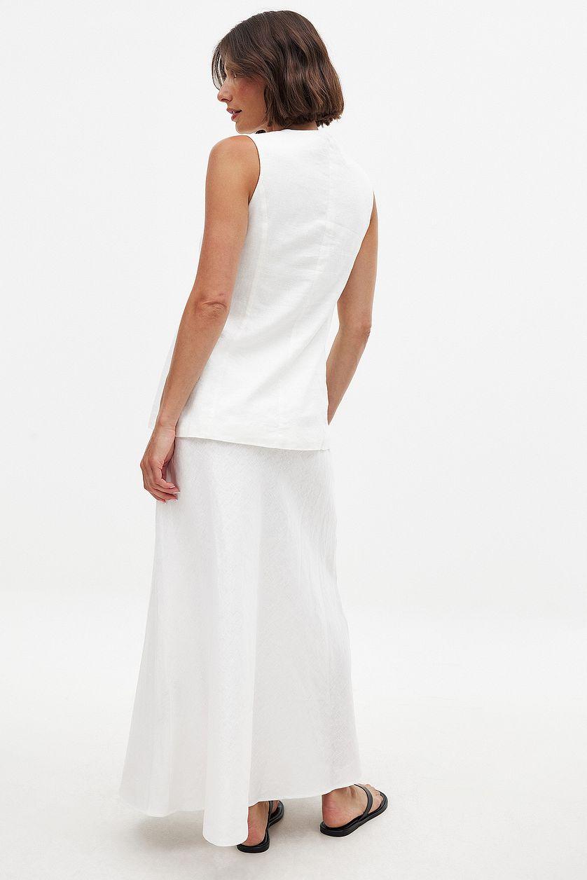 Linen A-line Maxi Skirt Product Image