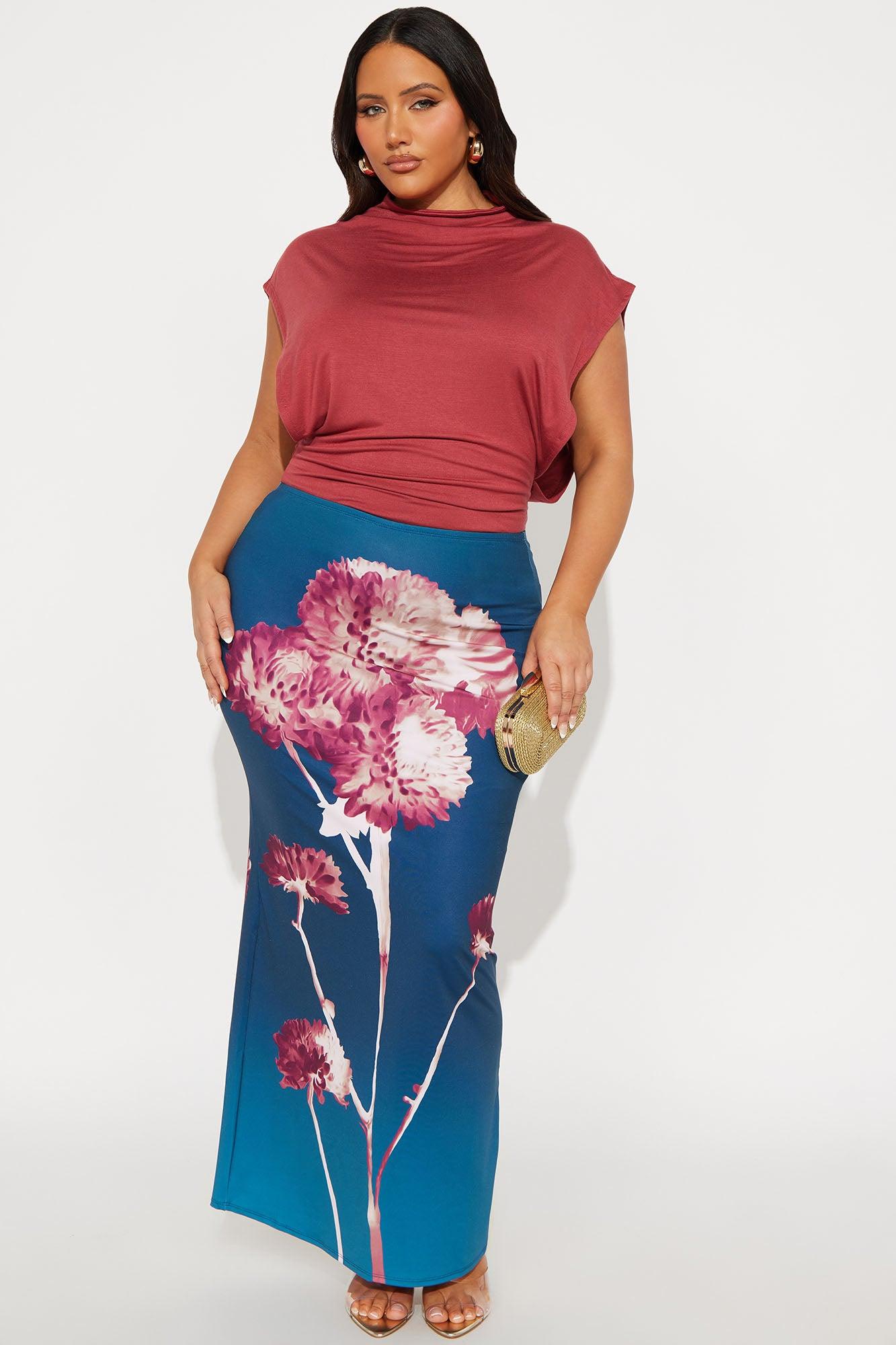 Audra Double Lined Turtle Neck Bodysuit - Rust Female Product Image