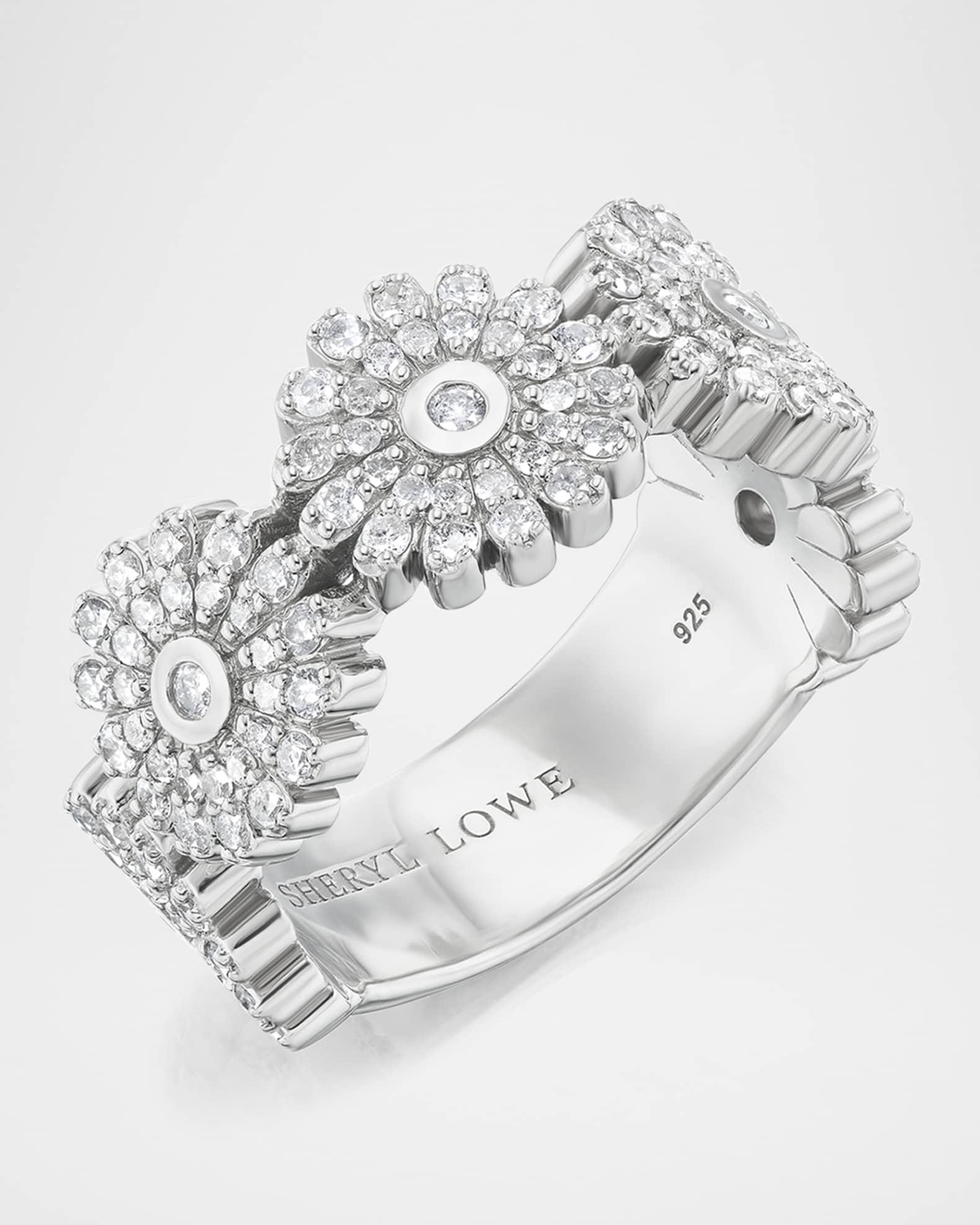 Diamond Daisy Band Ring  Product Image