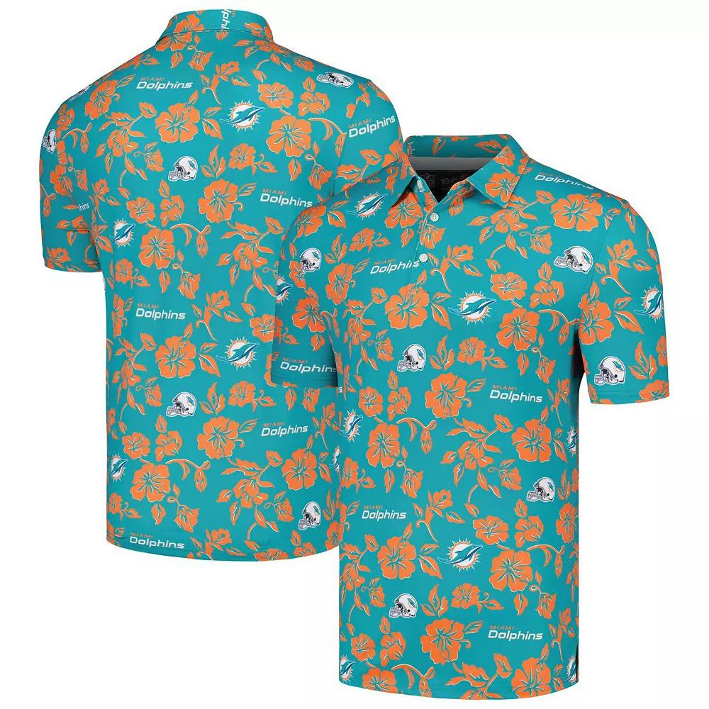 Men's Reyn Spooner Aqua Miami Dolphins Pua Performance Polo,  Product Image
