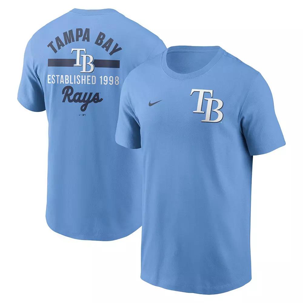 Men's Nike Light Blue Tampa Bay Rays 2-Hit T-Shirt,  Product Image