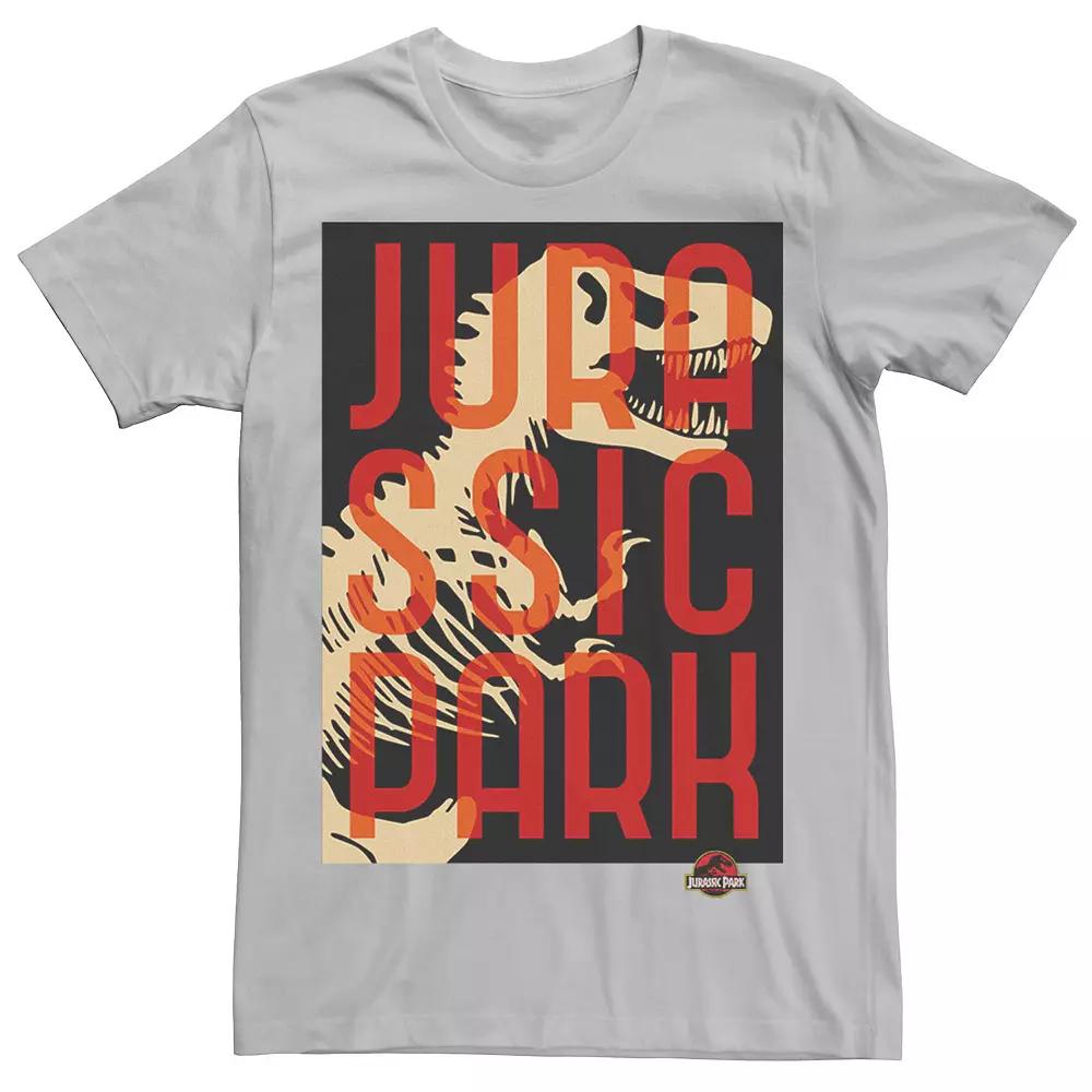 Mens Jurassic Park Split Typography T-Rex Bones Tee Product Image
