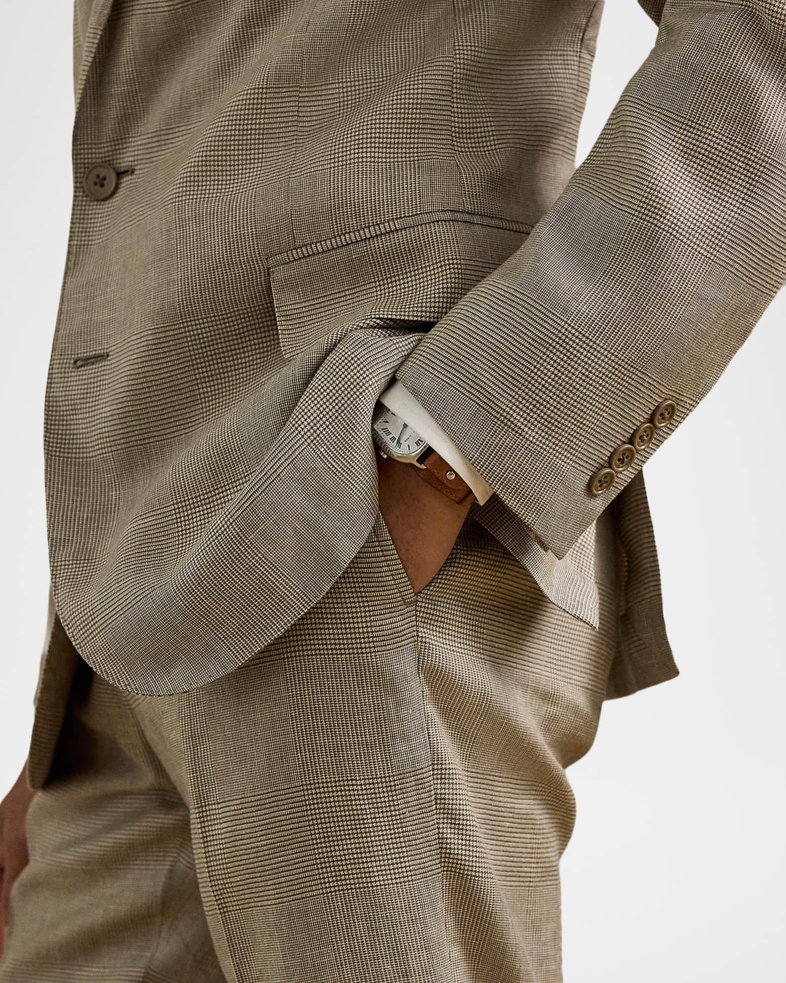 Men's Kent Glen Plaid Linen and Mulberry Silk Sport Coat Product Image